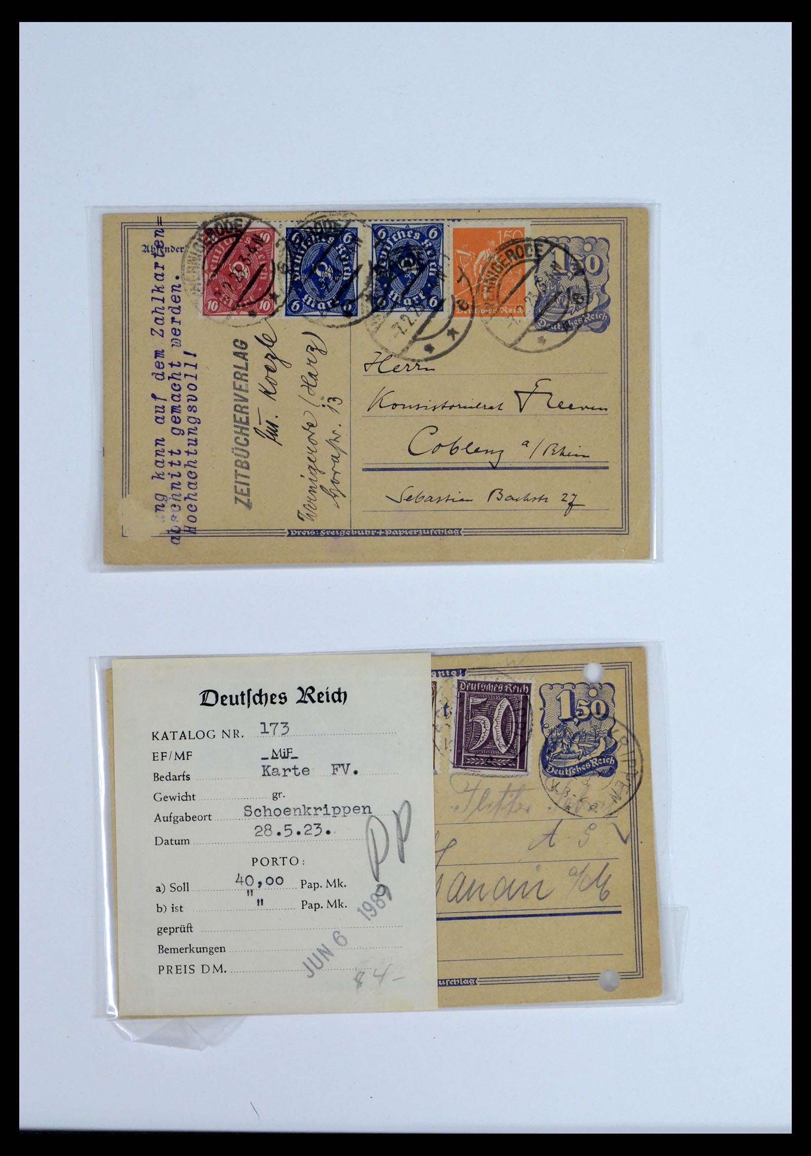 37633 019 - Postzegelverzameling 37633 Duitsland brieven 1870-1948.
