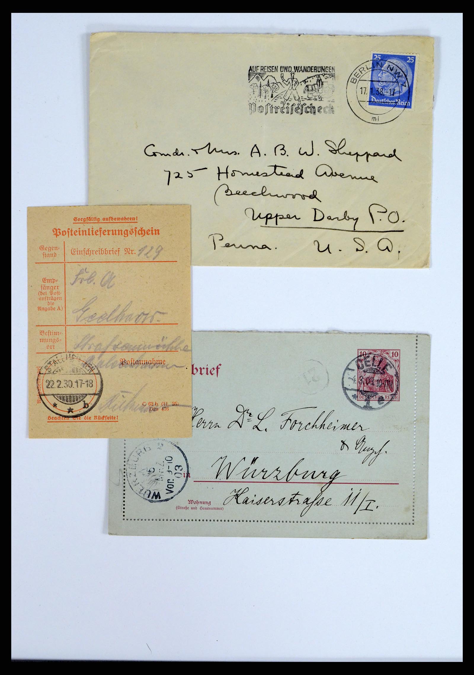 37633 020 - Postzegelverzameling 37633 Duitsland brieven 1870-1948.