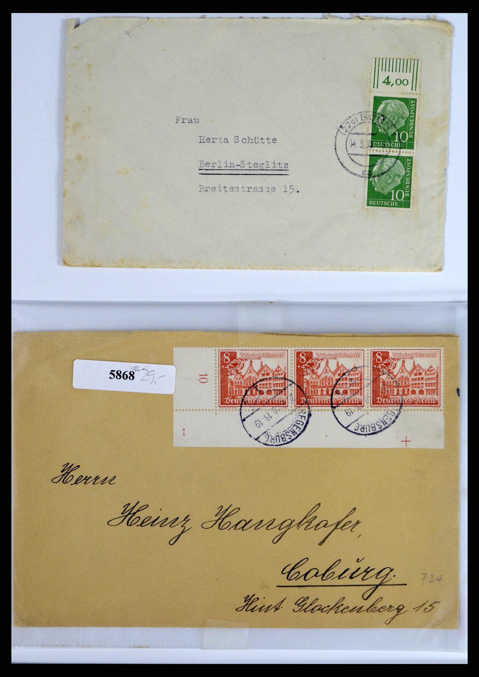 37633 039 - Stamp collection 37633 Germany covers 1870-1948.