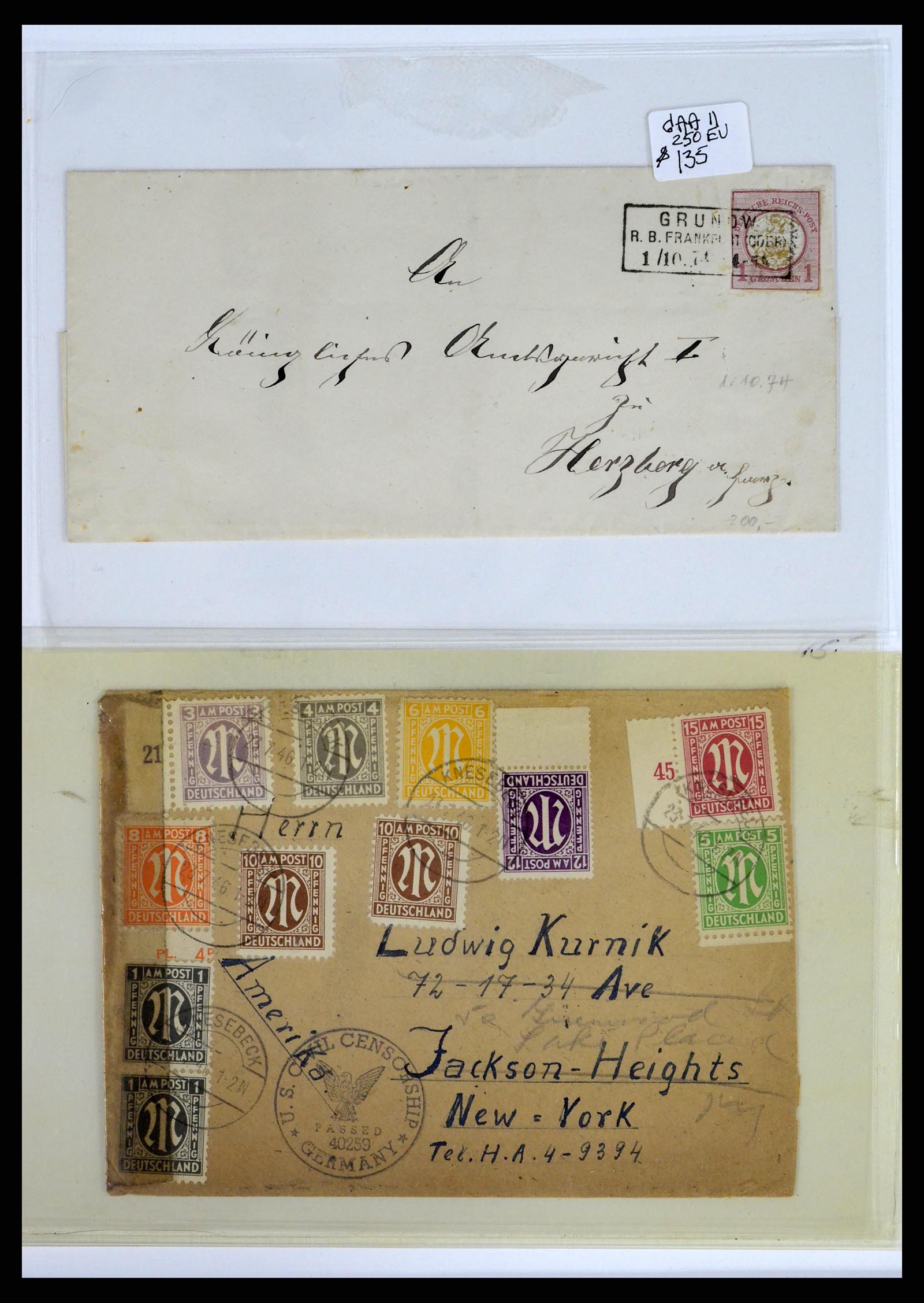 37633 047 - Stamp collection 37633 Germany covers 1870-1948.