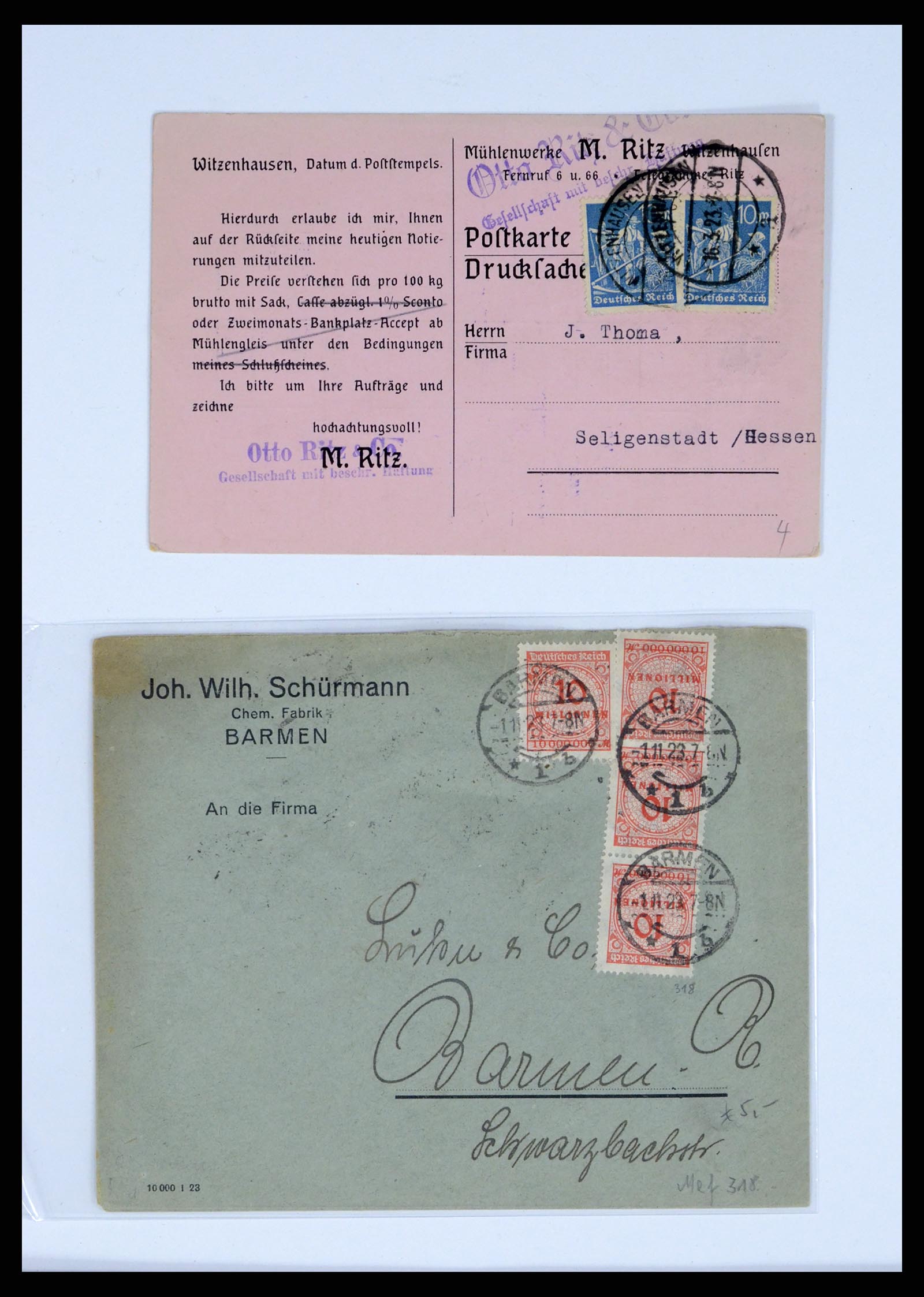 37633 050 - Stamp collection 37633 Germany covers 1870-1948.