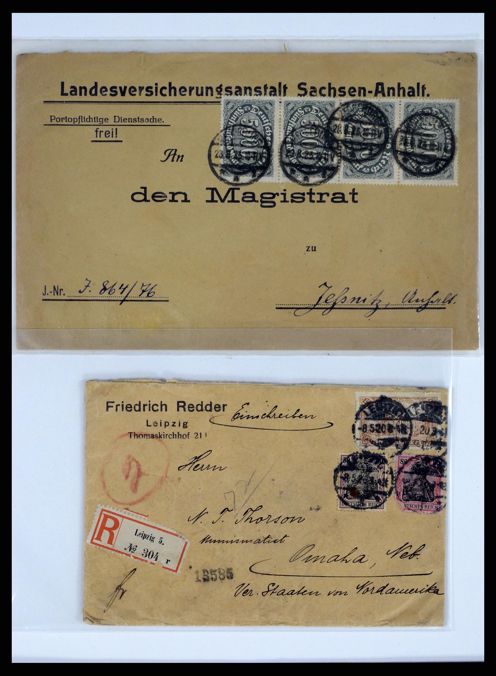37633 060 - Stamp collection 37633 Germany covers 1870-1948.