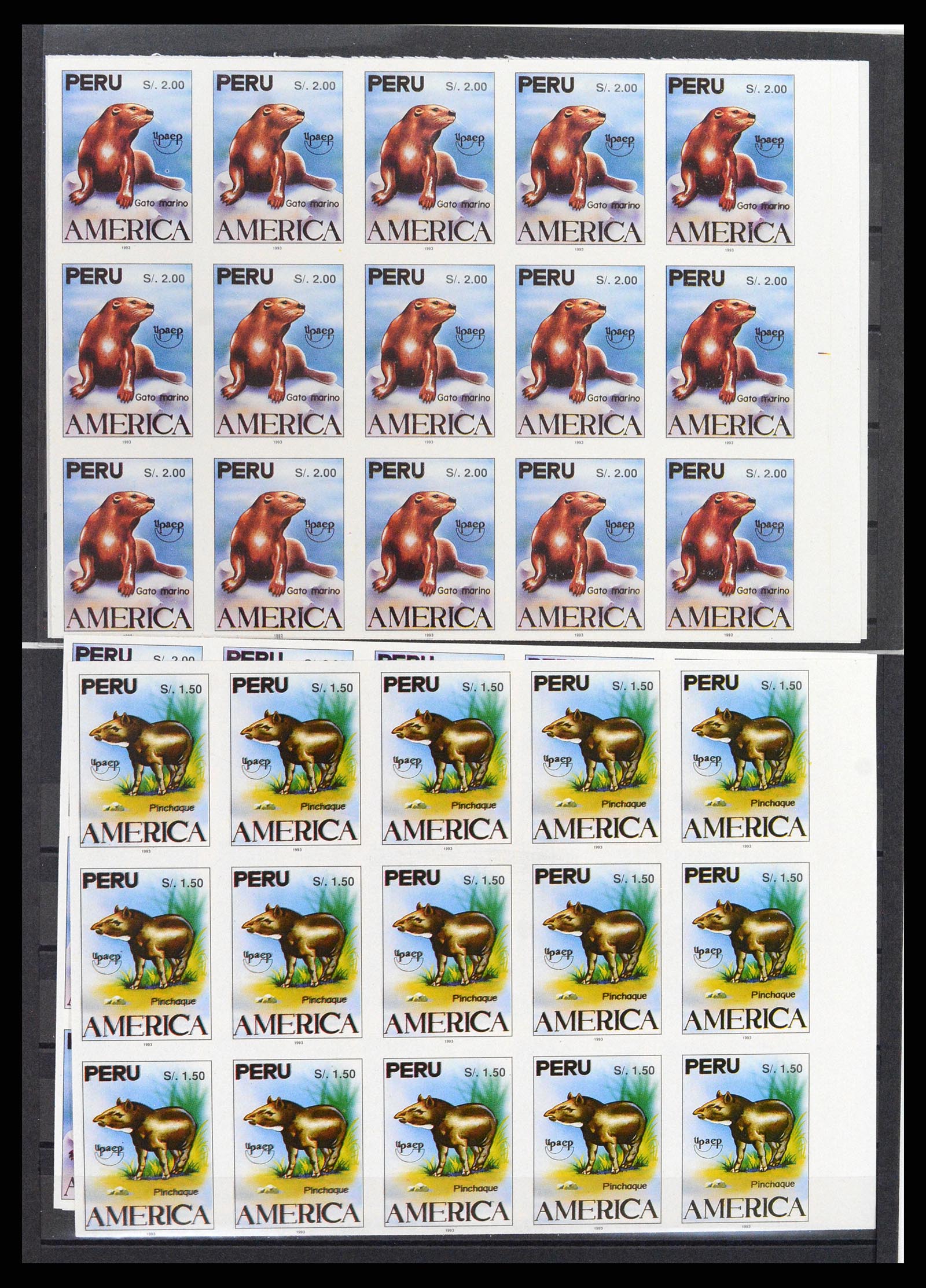 37634 001 - Postzegelverzameling 37634 Peru 1992-1993.