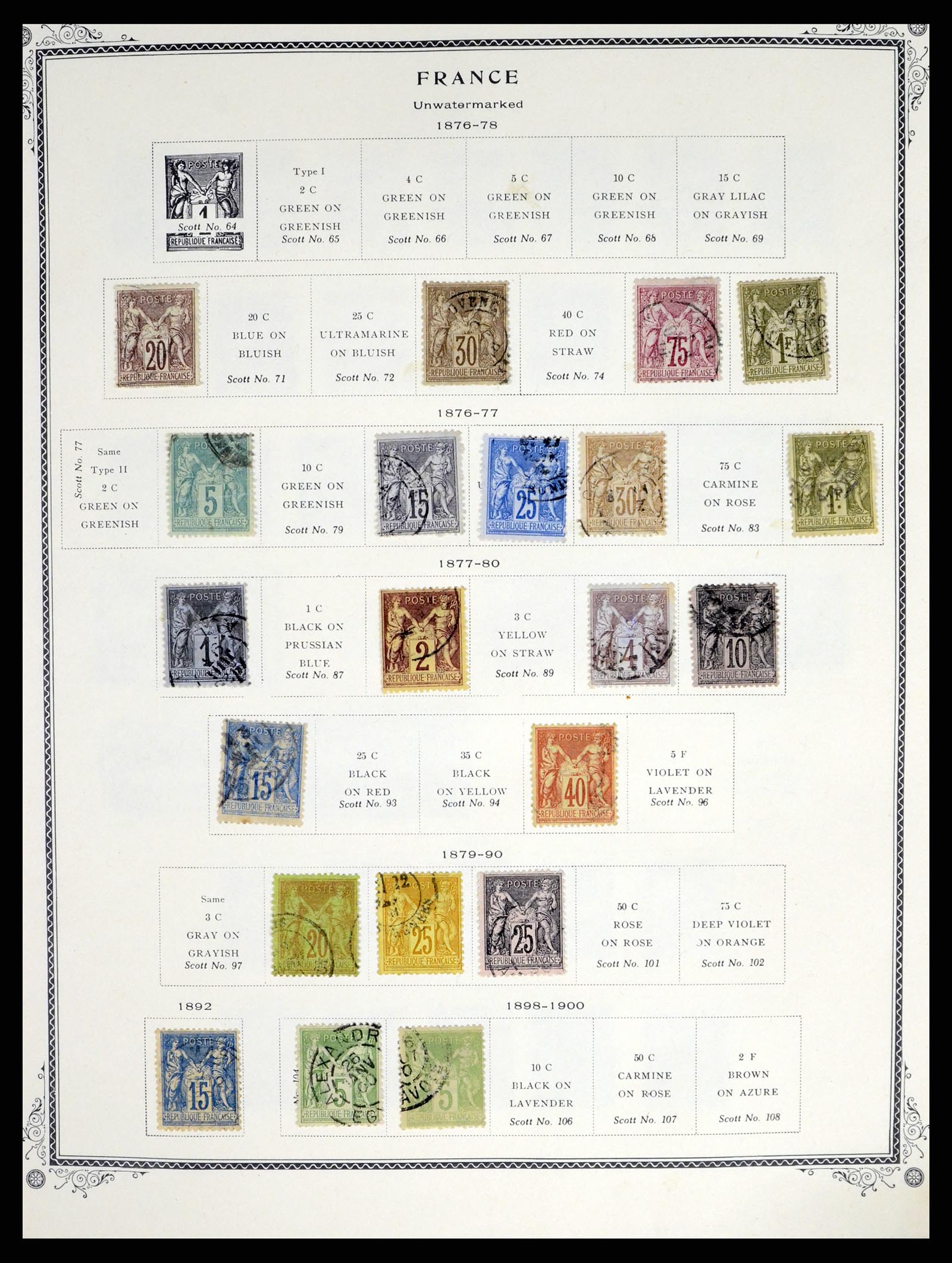 37639 003 - Postzegelverzameling 37639 Frankrijk 1853-1984.