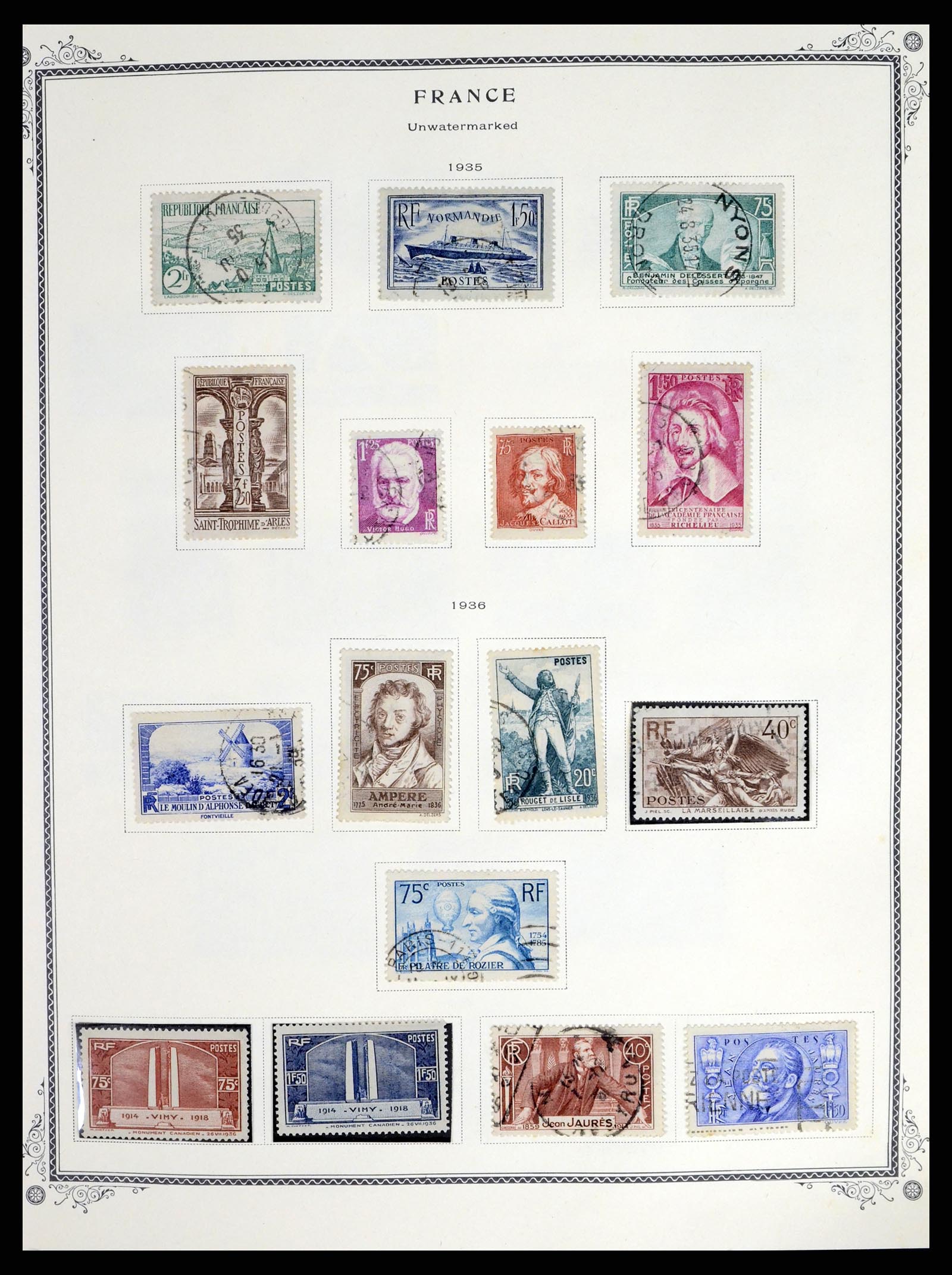 37639 010 - Postzegelverzameling 37639 Frankrijk 1853-1984.