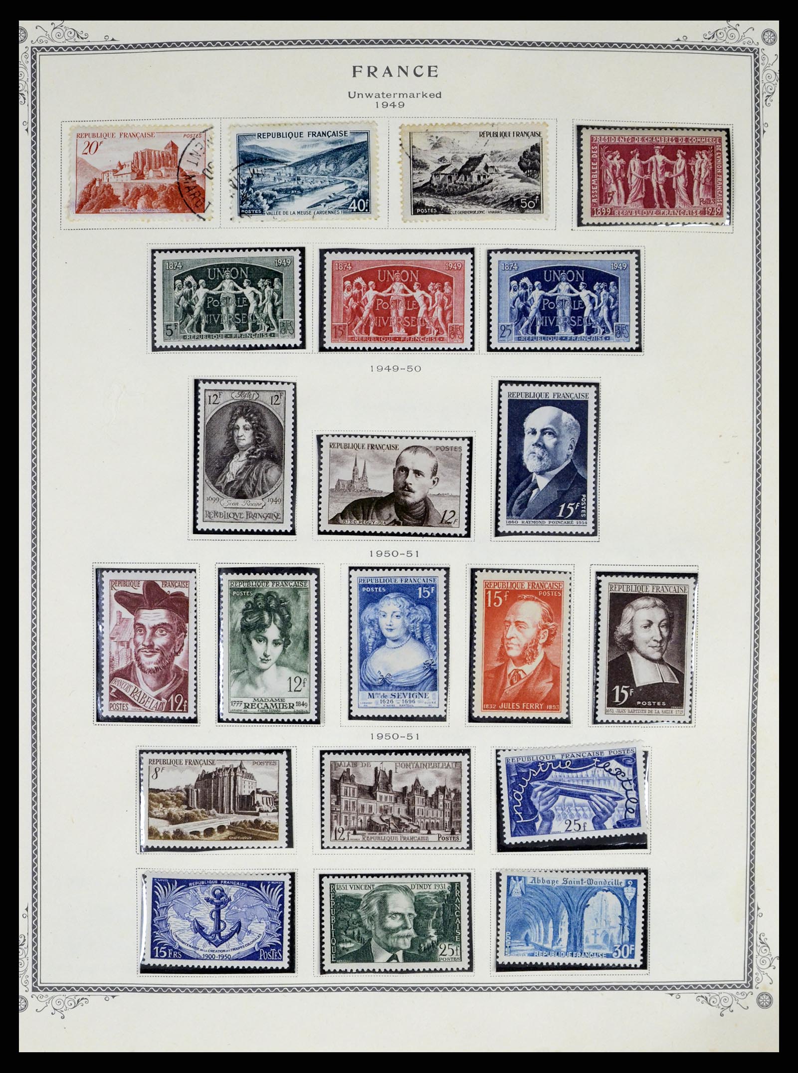 37639 024 - Postzegelverzameling 37639 Frankrijk 1853-1984.