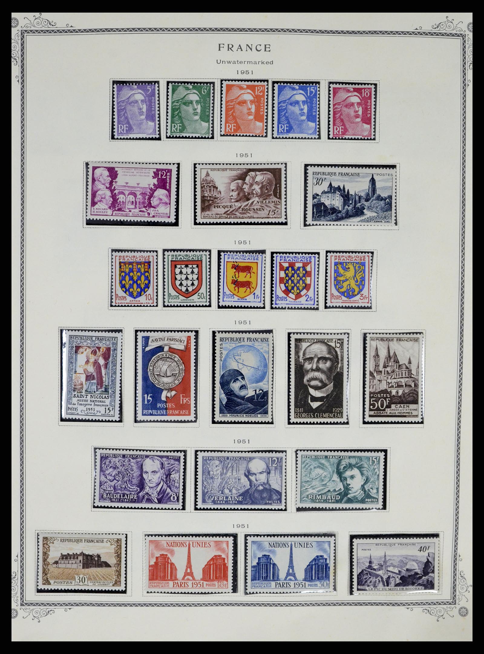 37639 025 - Postzegelverzameling 37639 Frankrijk 1853-1984.