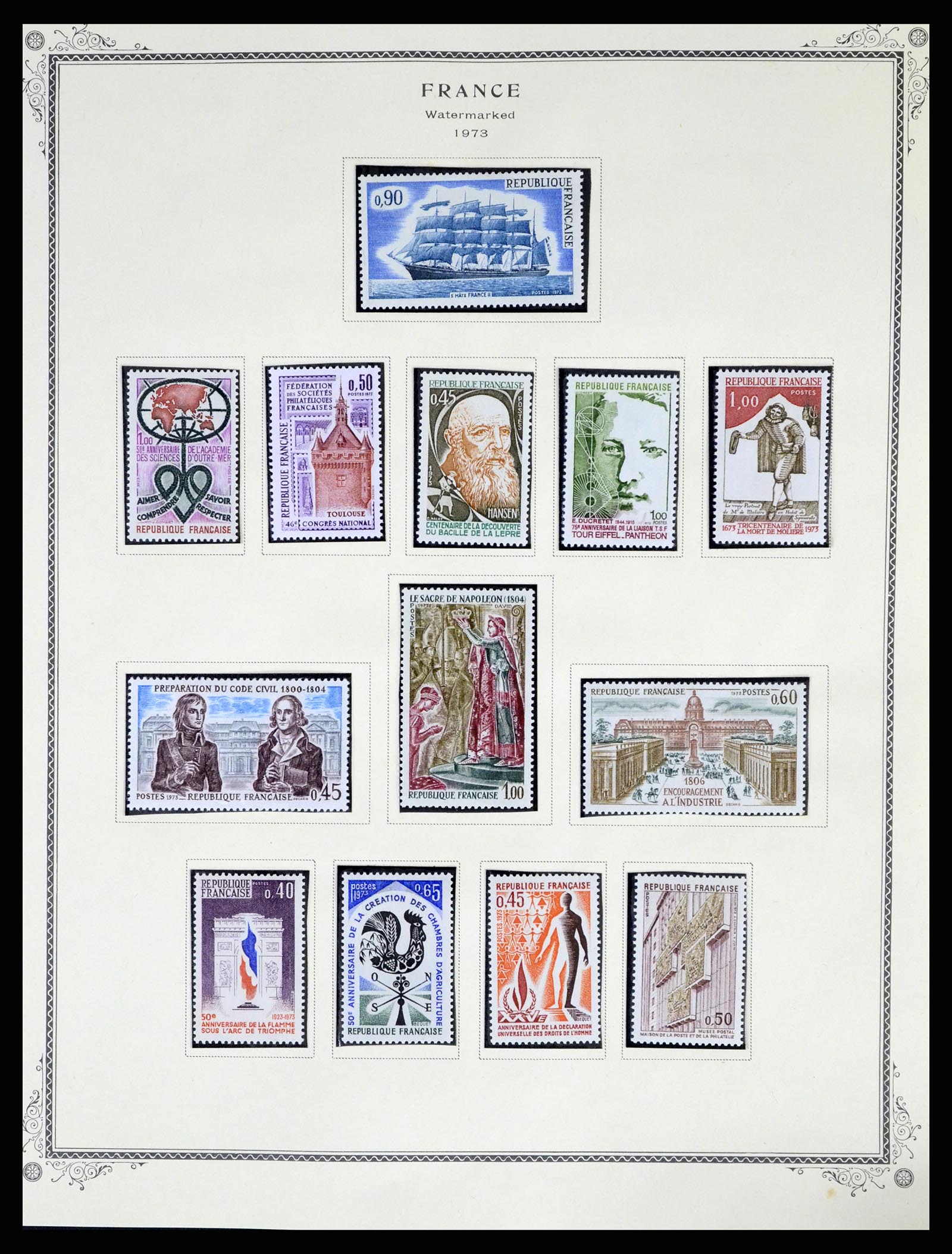 37639 072 - Postzegelverzameling 37639 Frankrijk 1853-1984.