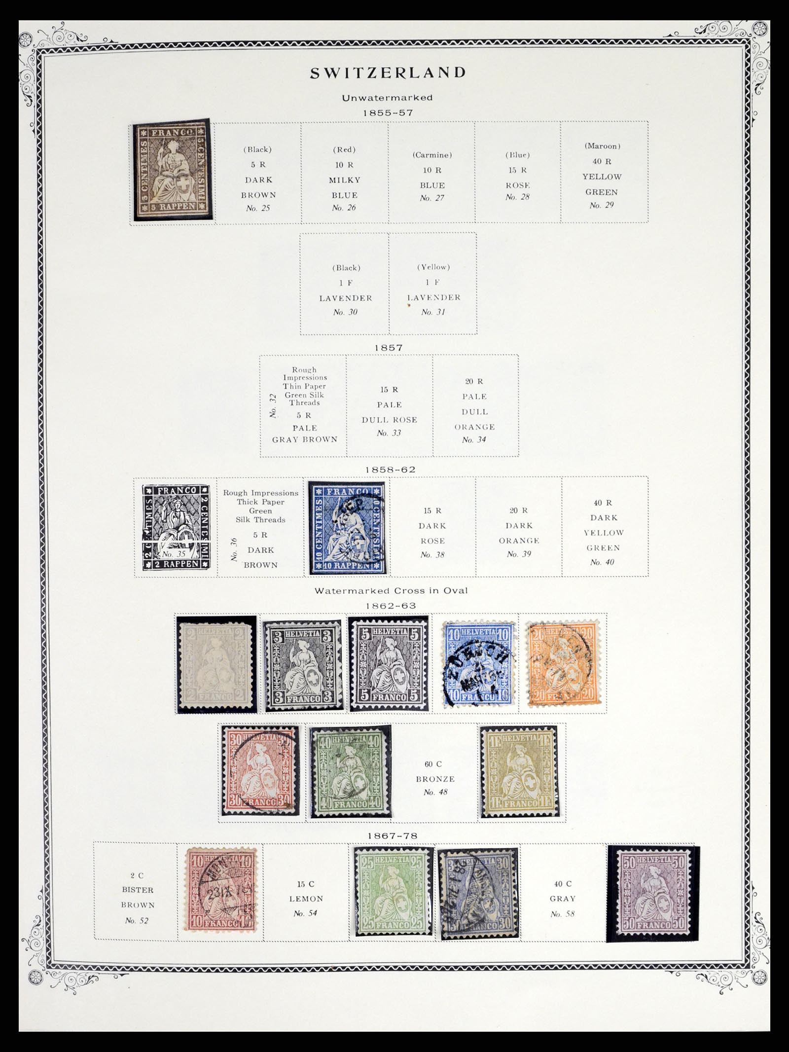 37641 002 - Postzegelverzameling 37641 Zwitserland 1855-1984.