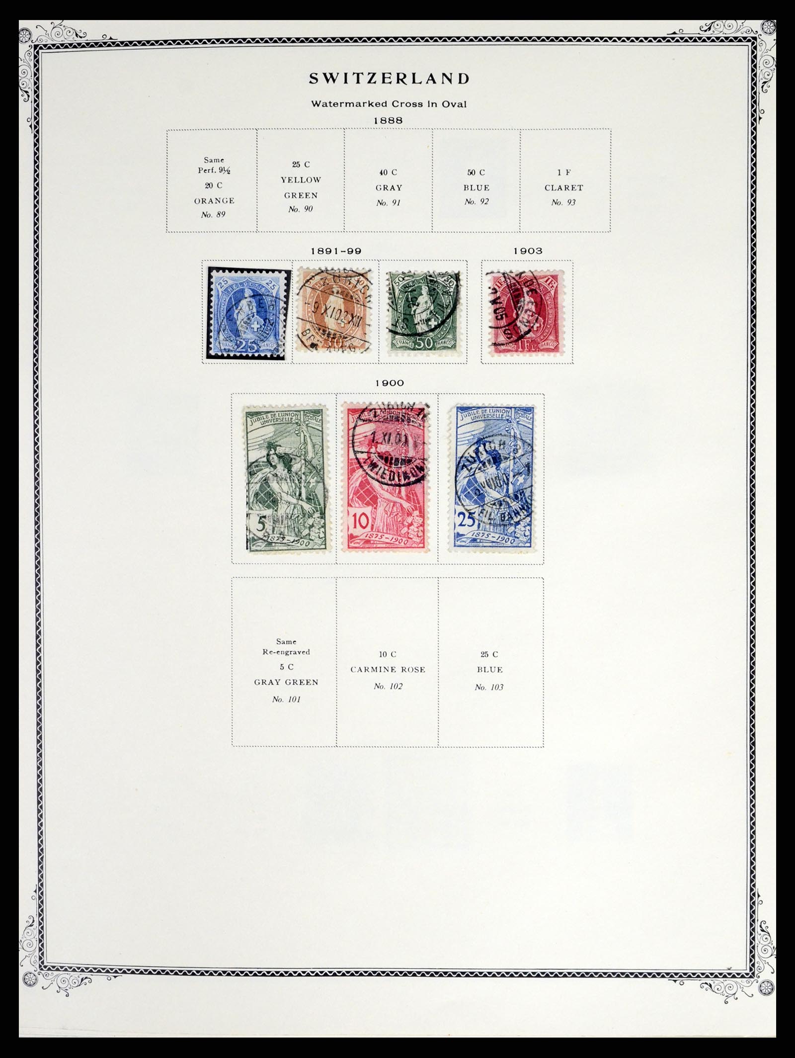 37641 004 - Postzegelverzameling 37641 Zwitserland 1855-1984.