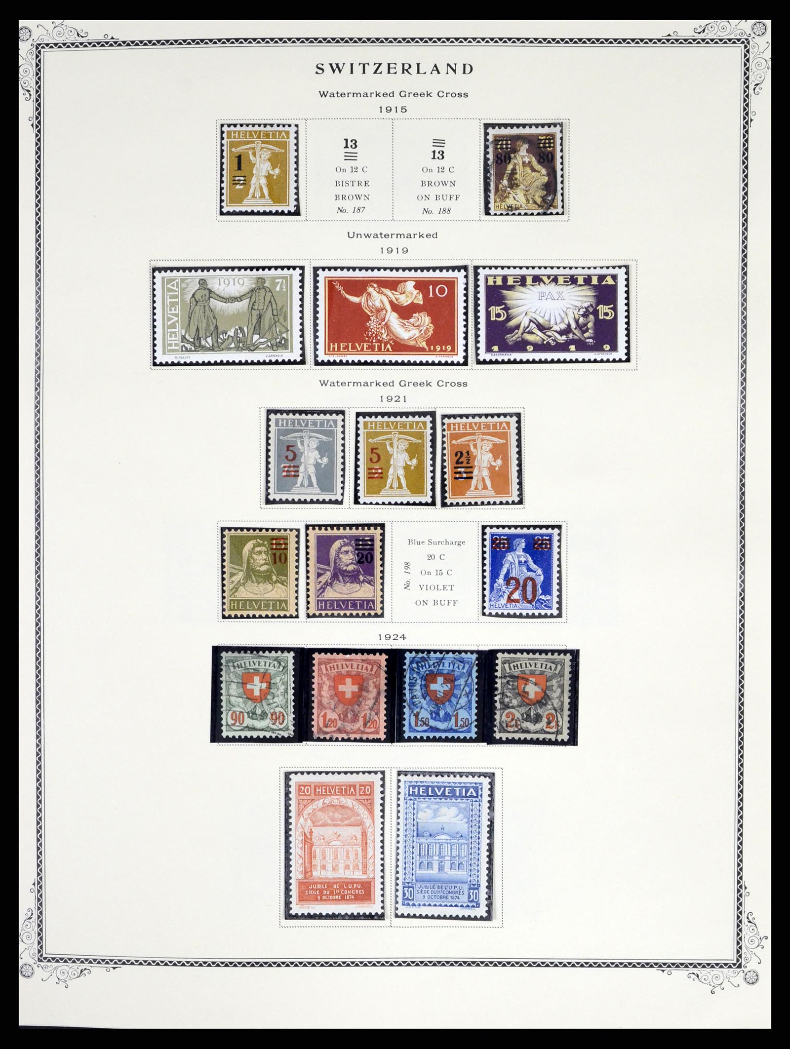 37641 008 - Postzegelverzameling 37641 Zwitserland 1855-1984.