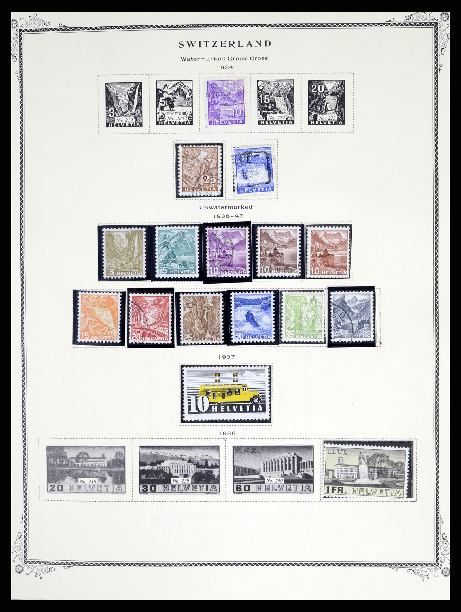 37641 010 - Postzegelverzameling 37641 Zwitserland 1855-1984.