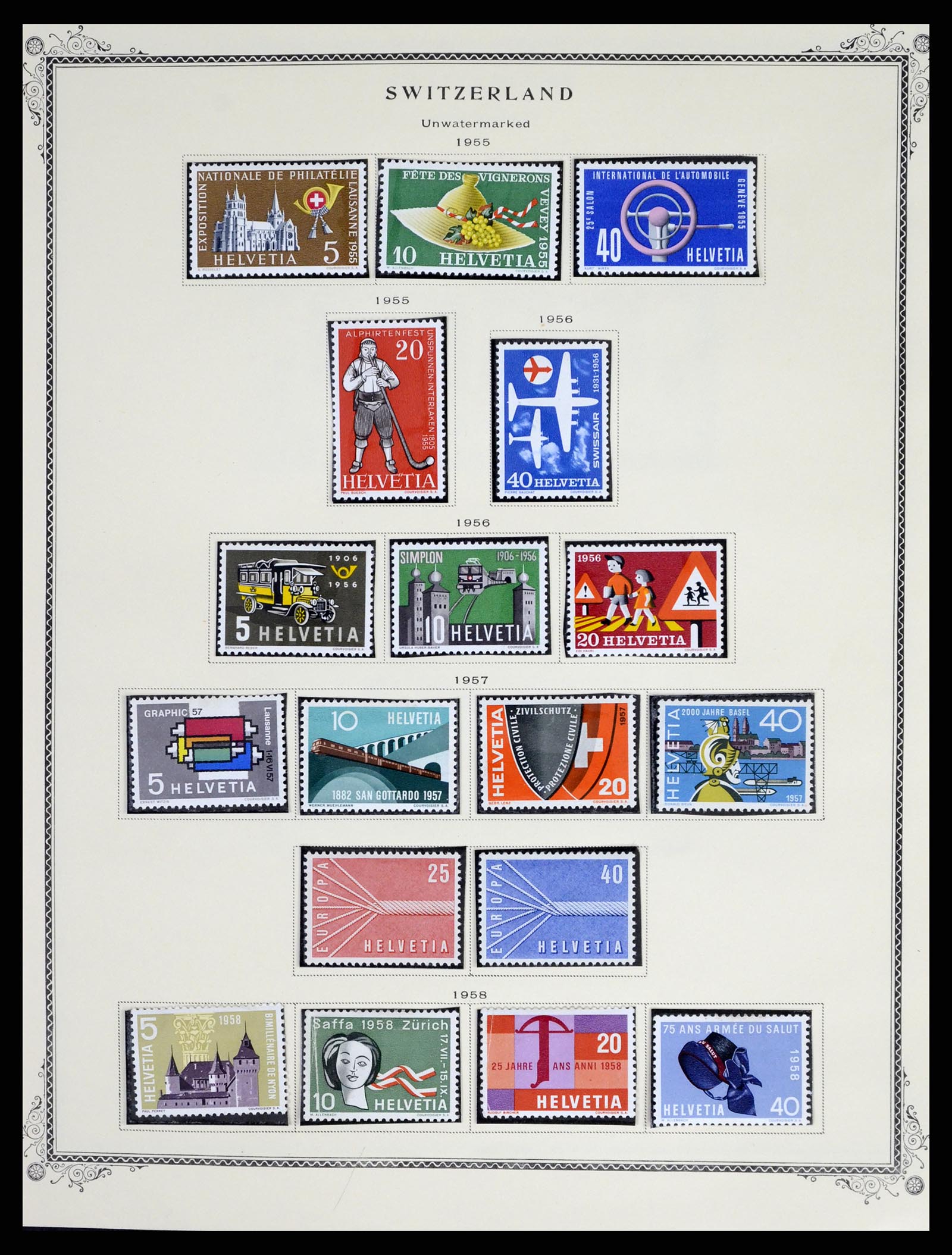 37641 018 - Postzegelverzameling 37641 Zwitserland 1855-1984.