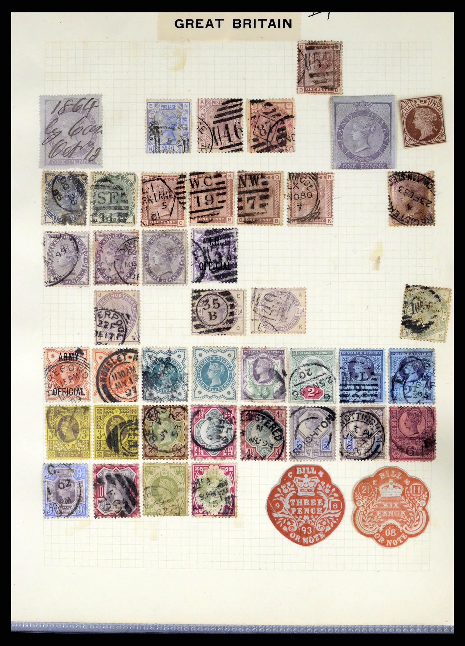 37644 020 - Postzegelverzameling 37644 Engeland 1840-1951.