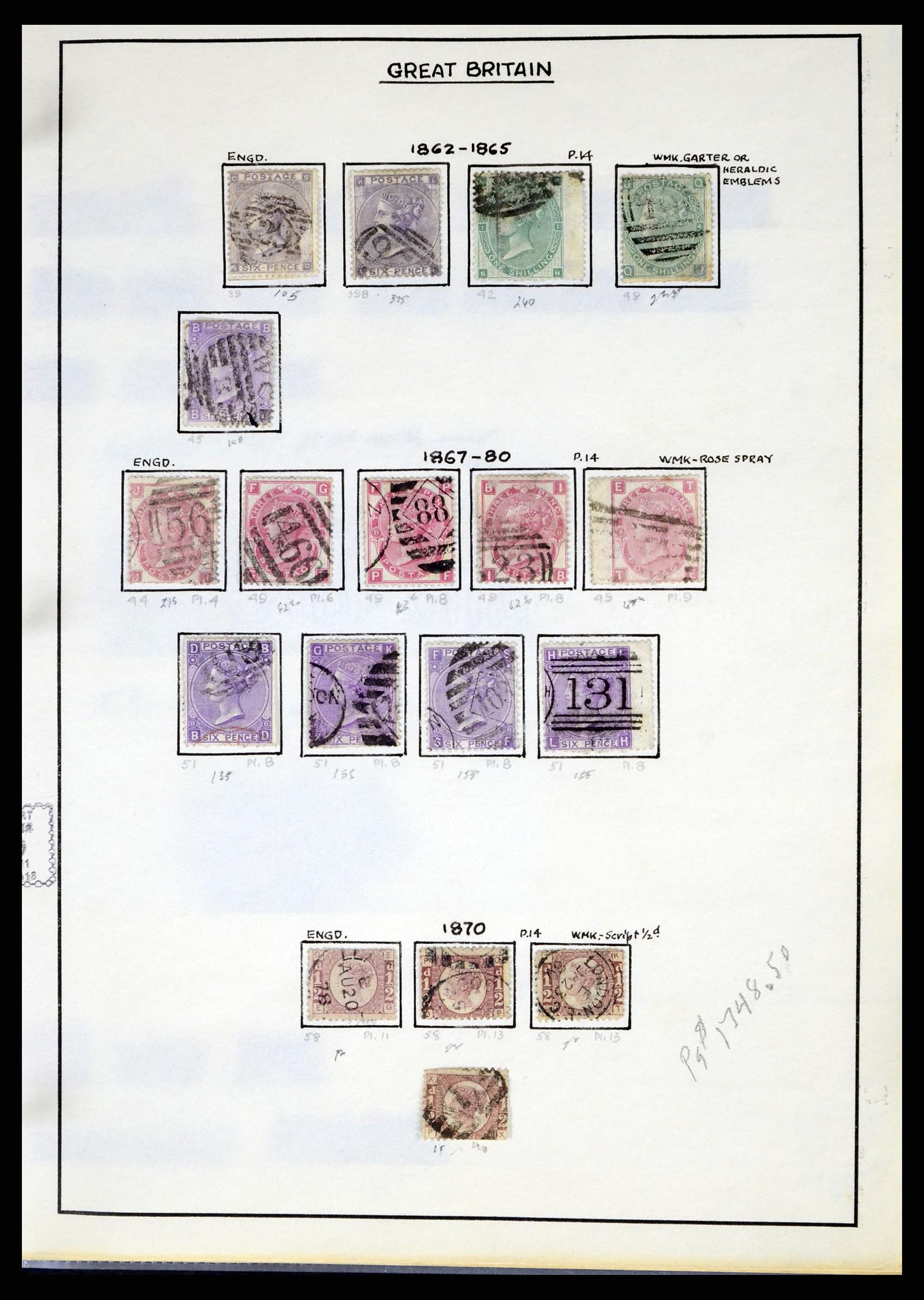 37644 056 - Stamp collection 37644 Great Britain 1840-1951.