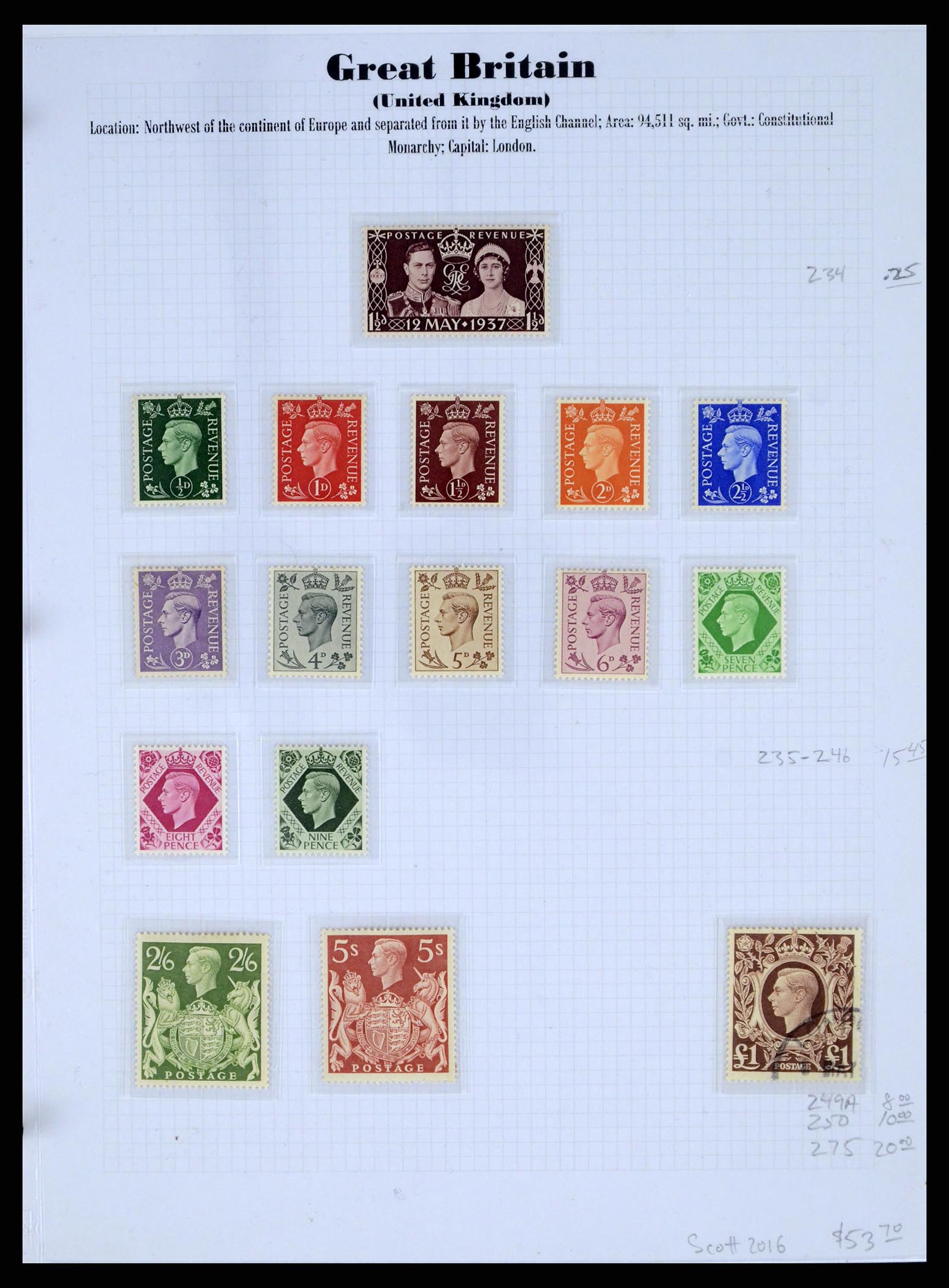 37644 184 - Stamp collection 37644 Great Britain 1840-1951.