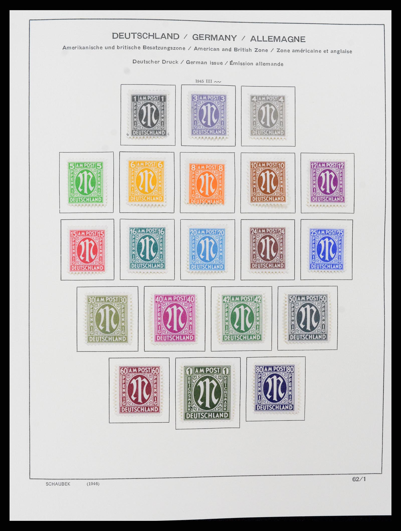 37645 008 - Stamp collection 37645 German Zones 1945-1949.