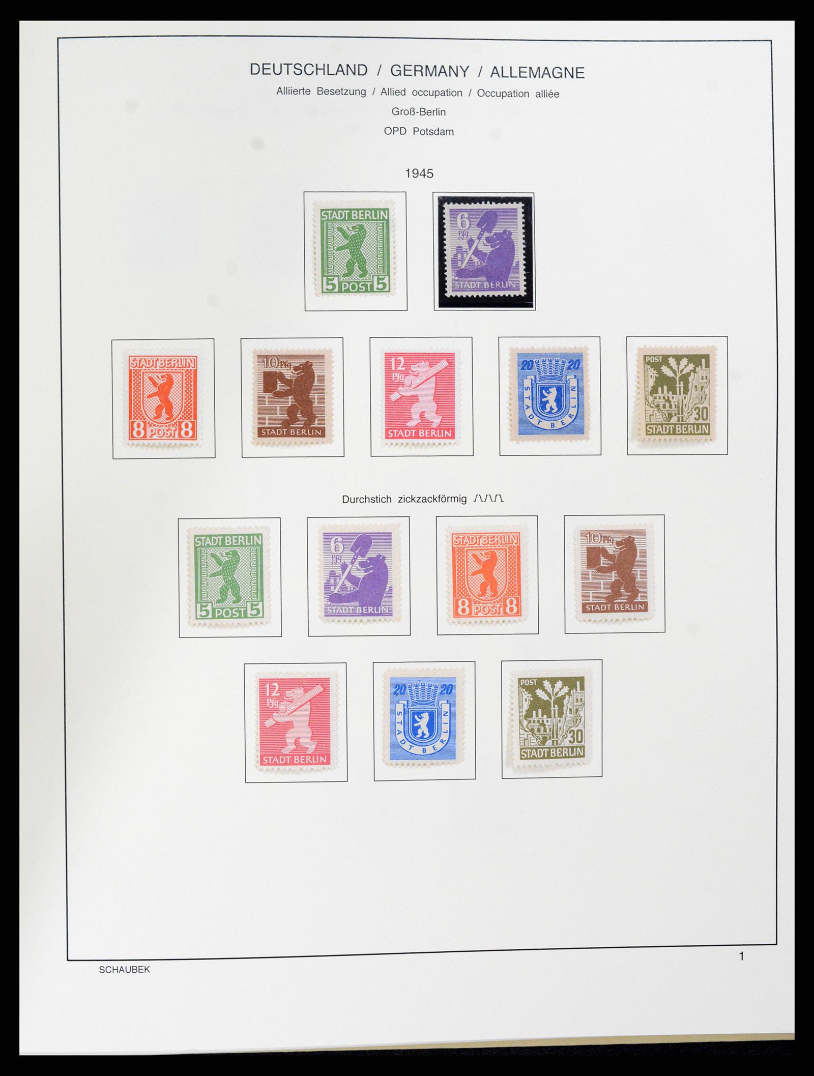 37645 019 - Stamp collection 37645 German Zones 1945-1949.