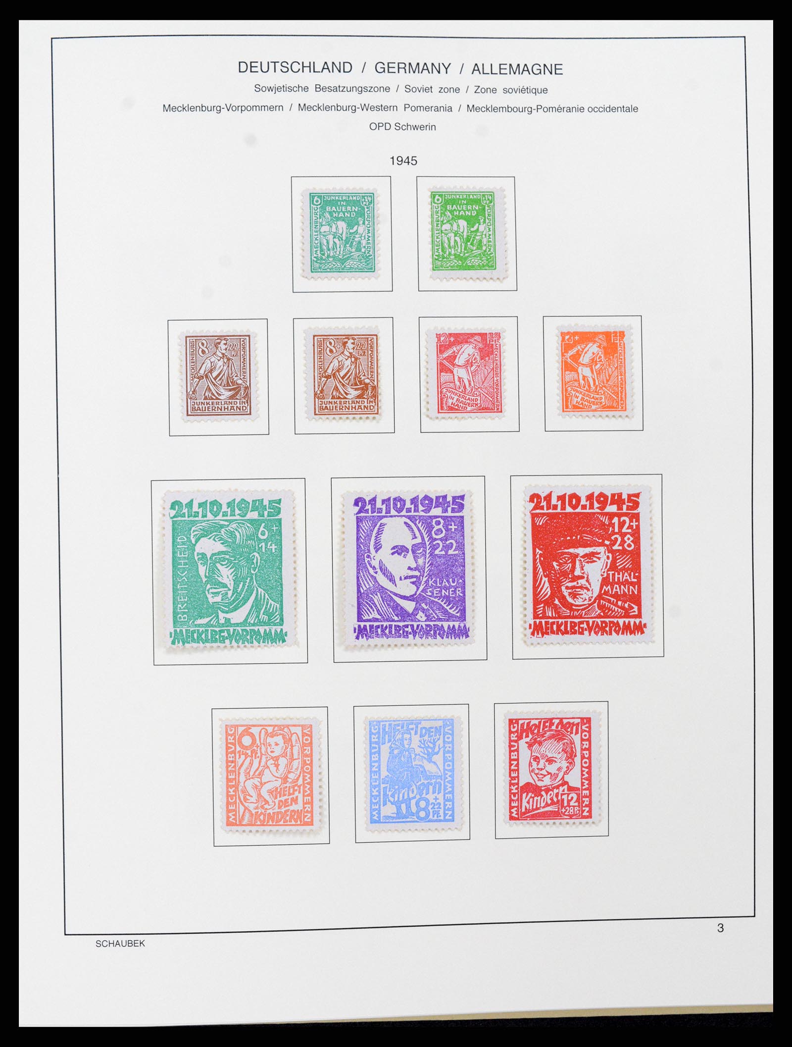 37645 021 - Stamp collection 37645 German Zones 1945-1949.