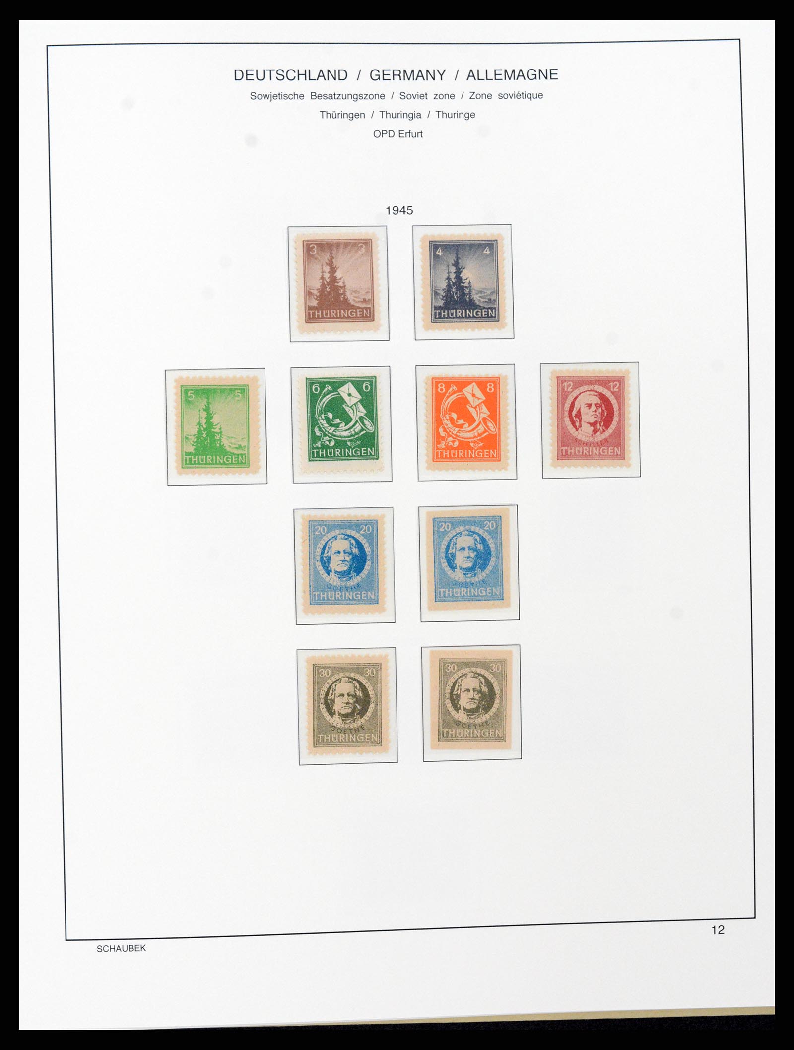 37645 030 - Stamp collection 37645 German Zones 1945-1949.