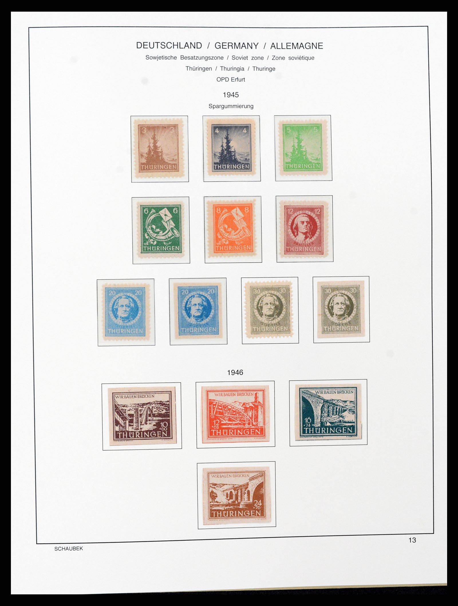37645 031 - Stamp collection 37645 German Zones 1945-1949.