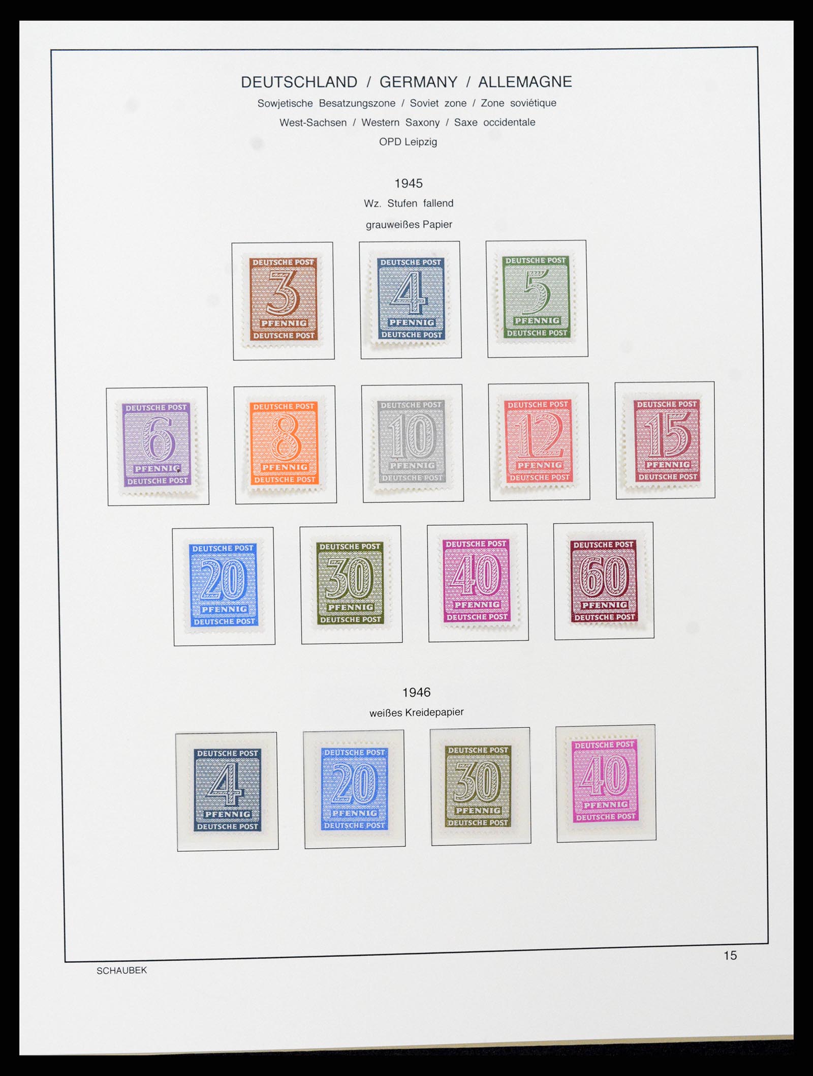 37645 039 - Stamp collection 37645 German Zones 1945-1949.