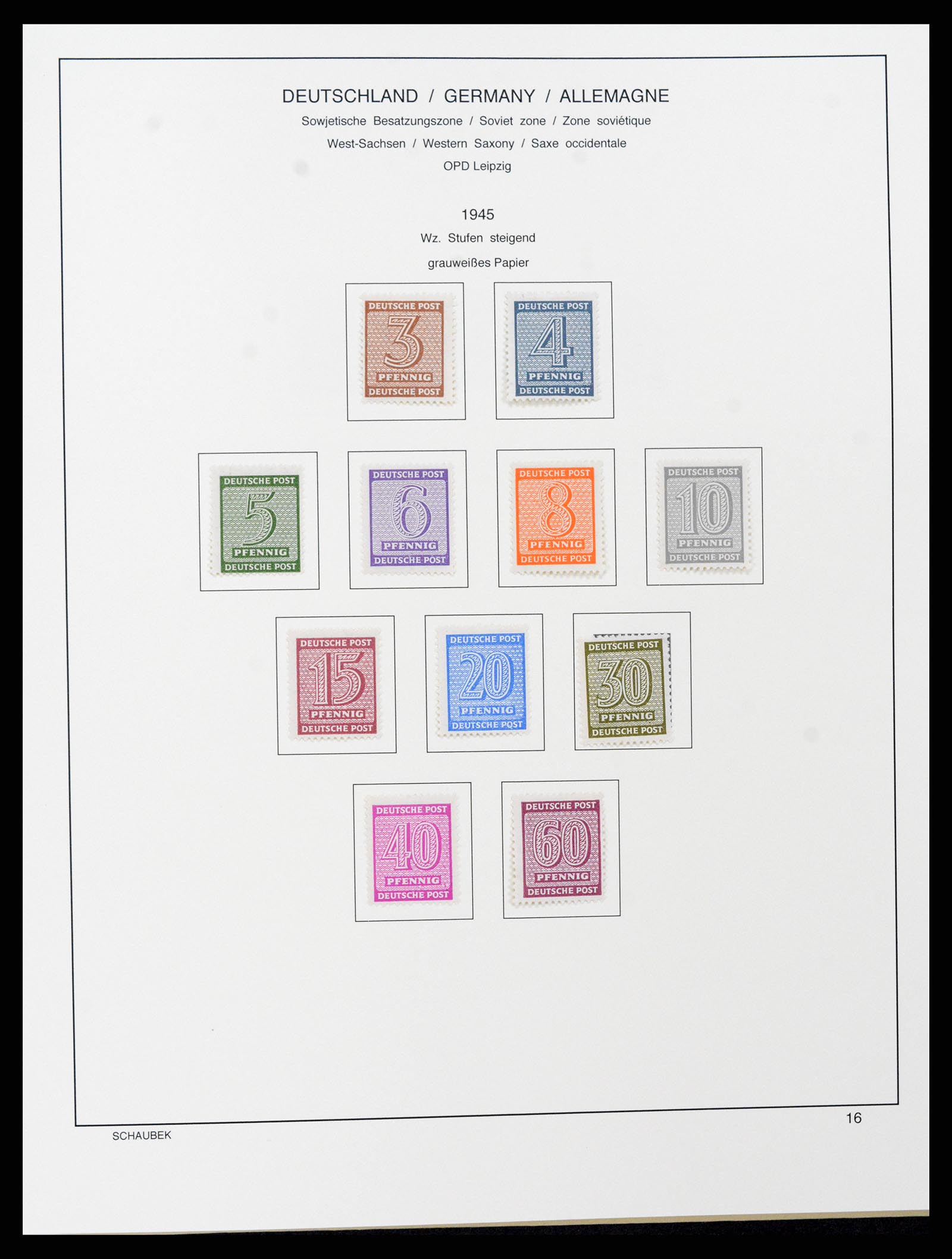 37645 040 - Stamp collection 37645 German Zones 1945-1949.