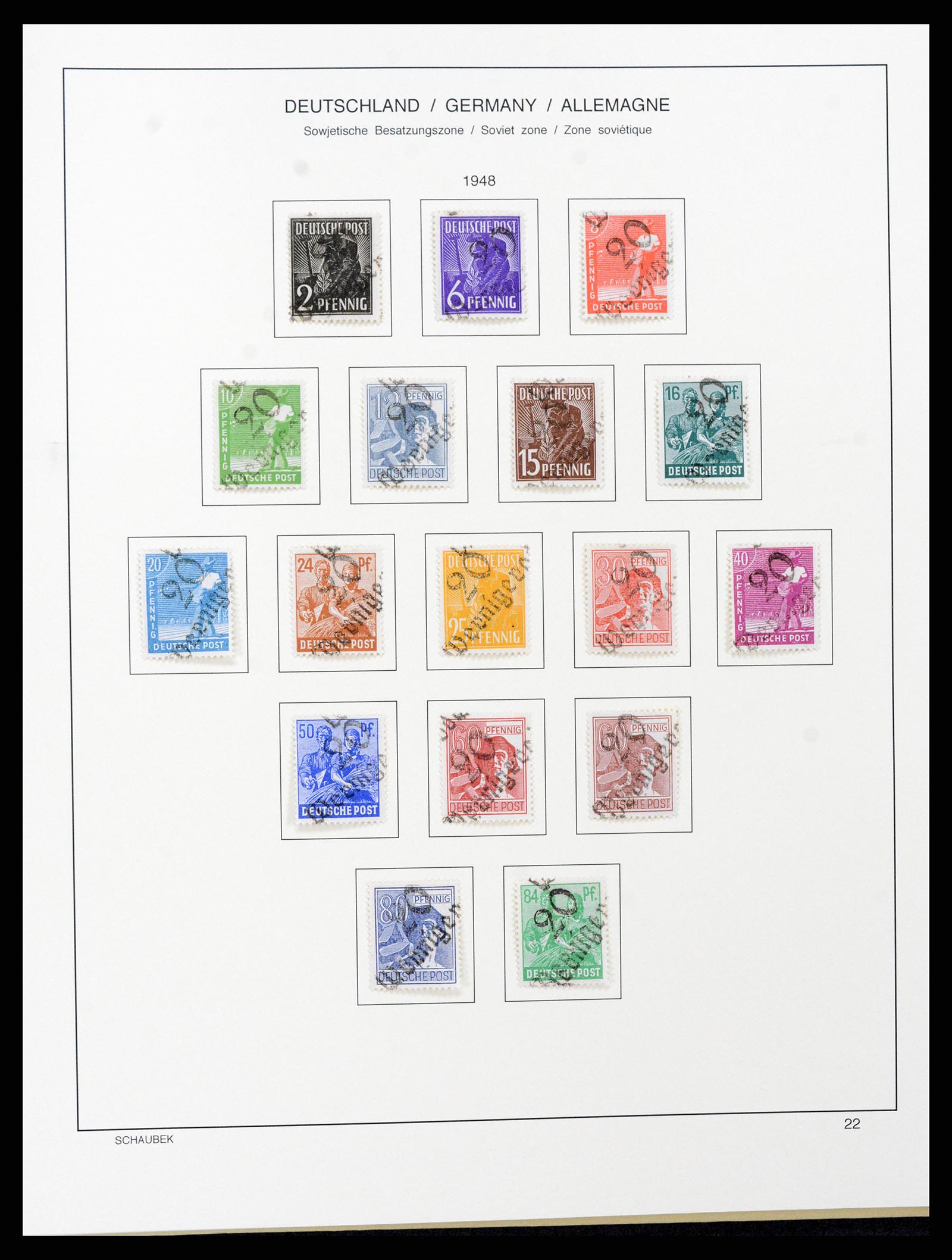 37645 049 - Postzegelverzameling 37645 Duitse Zones 1945-1949.