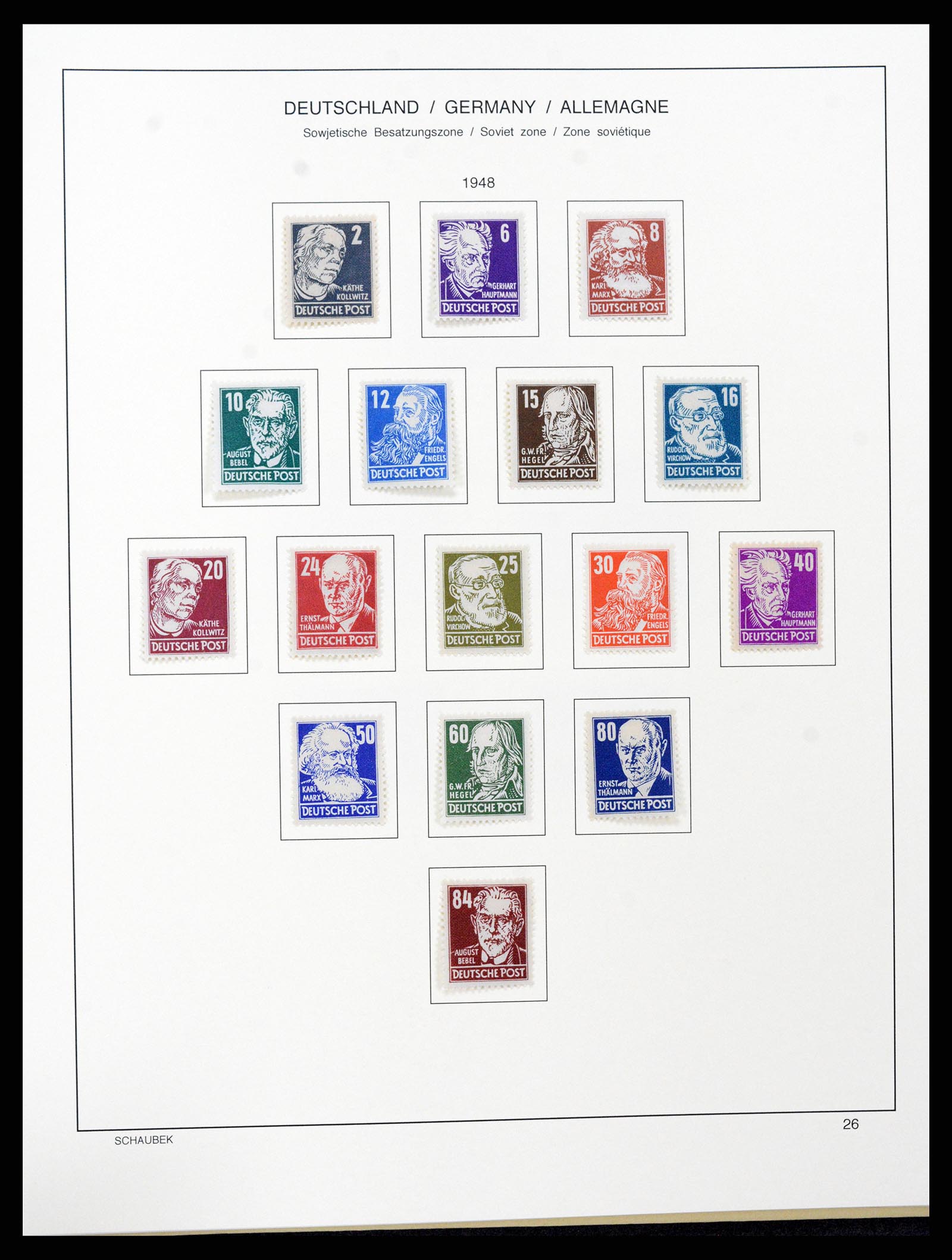 37645 053 - Postzegelverzameling 37645 Duitse Zones 1945-1949.