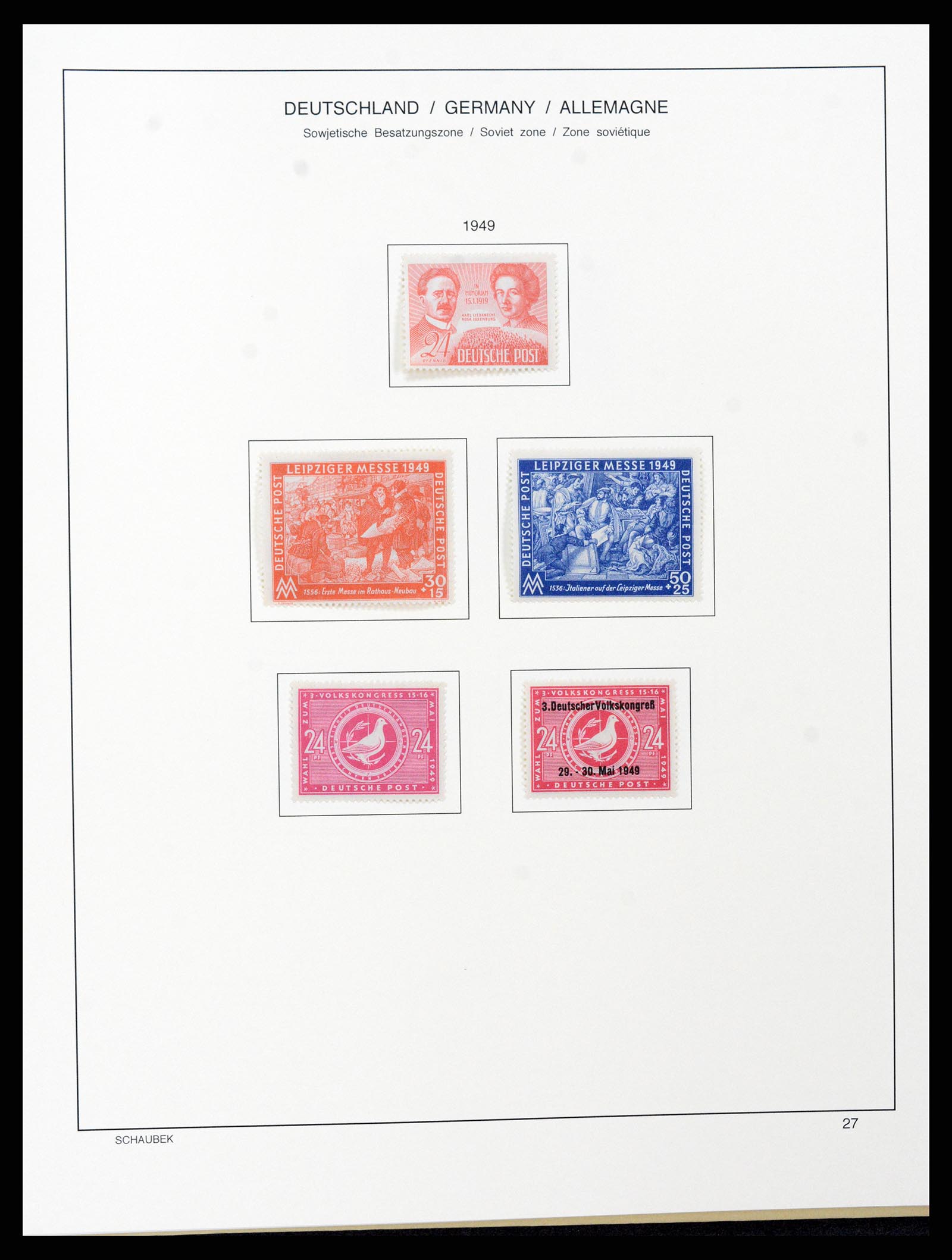 37645 054 - Postzegelverzameling 37645 Duitse Zones 1945-1949.
