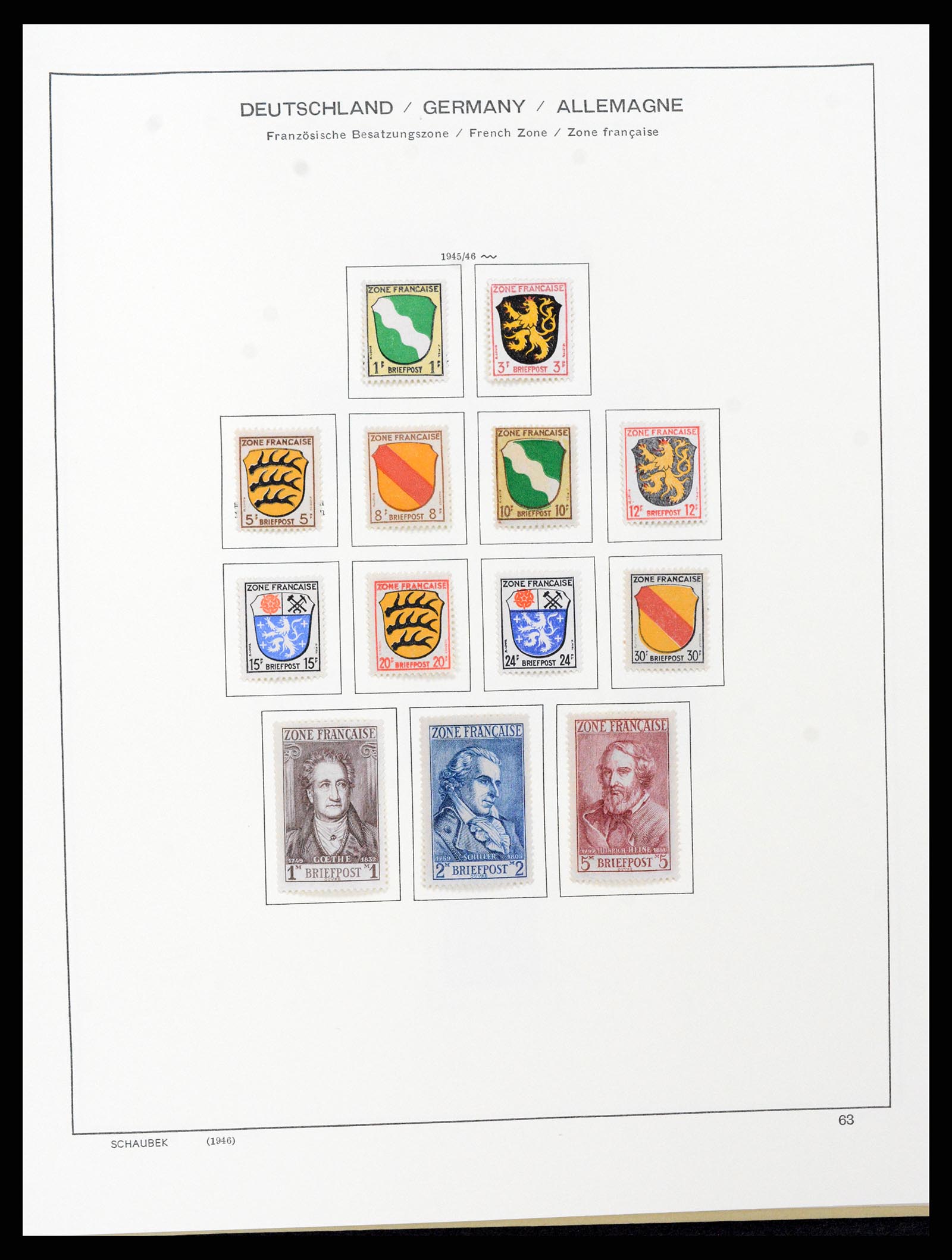 37645 057 - Postzegelverzameling 37645 Duitse Zones 1945-1949.