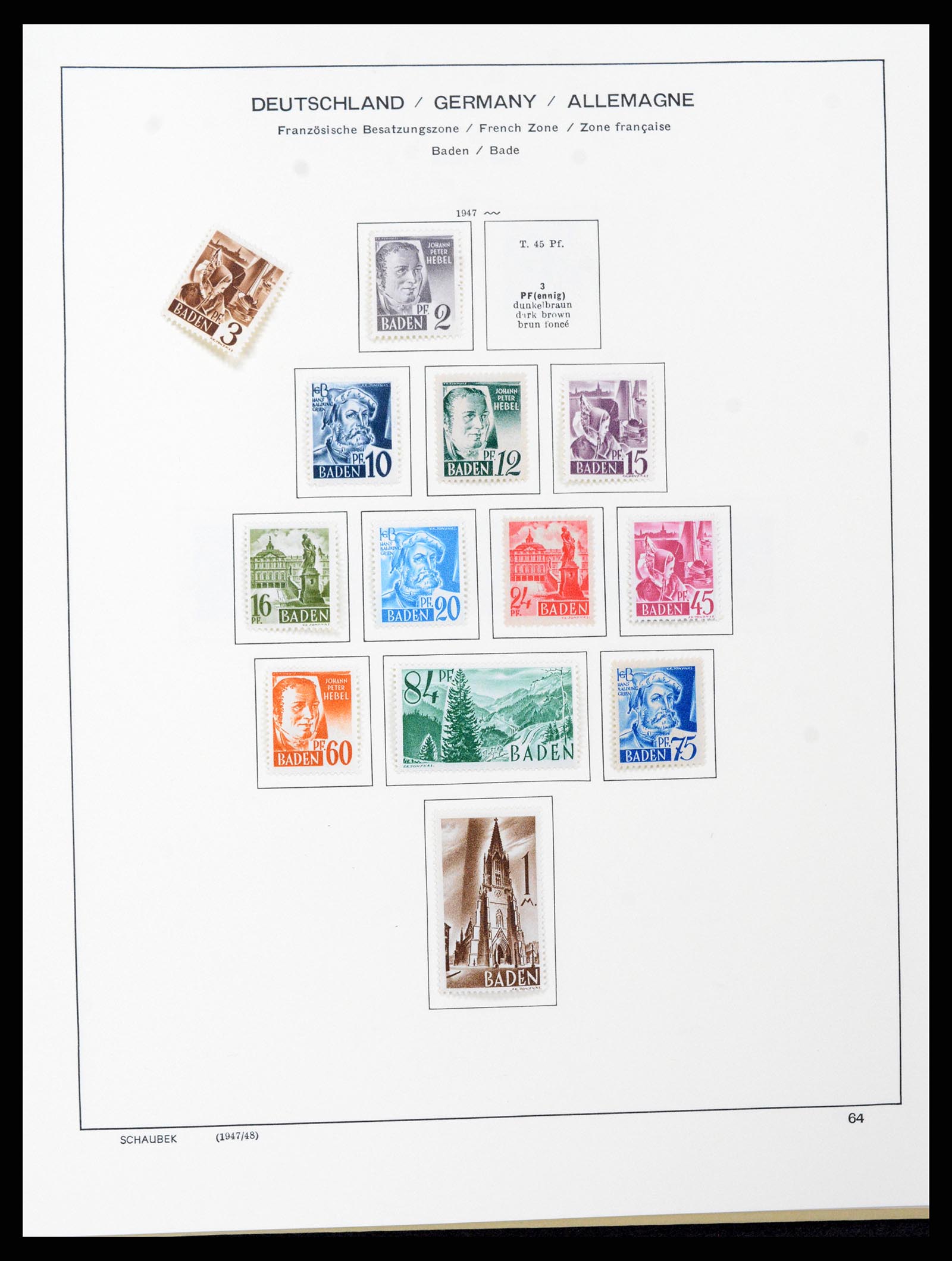 37645 058 - Stamp collection 37645 German Zones 1945-1949.