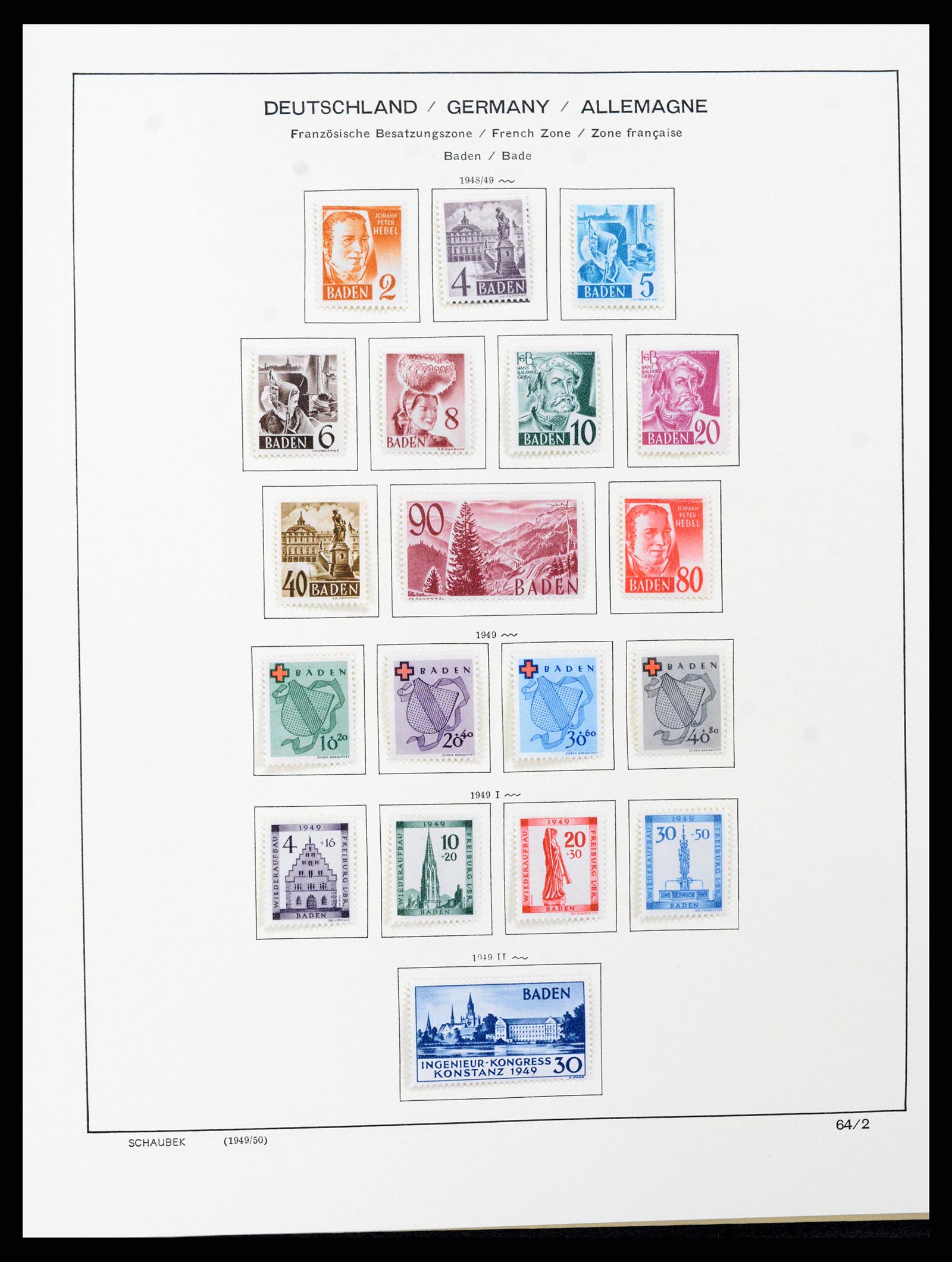 37645 060 - Stamp collection 37645 German Zones 1945-1949.