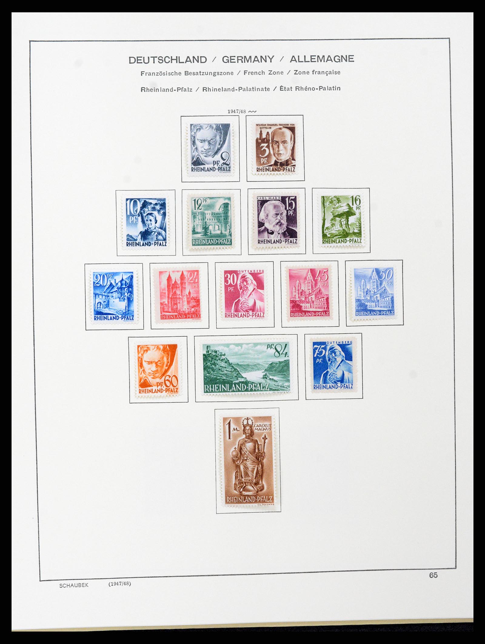 37645 064 - Postzegelverzameling 37645 Duitse Zones 1945-1949.