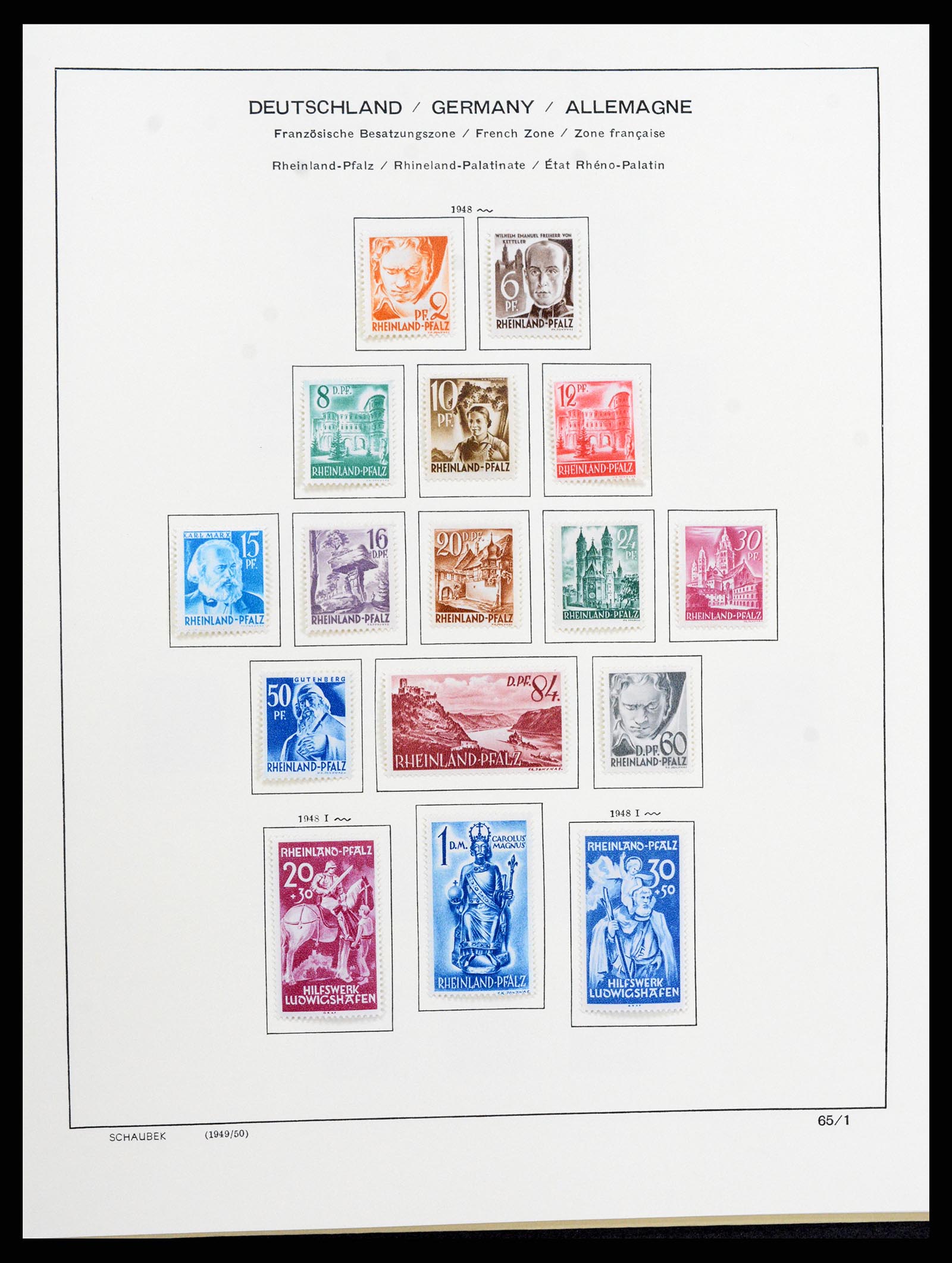 37645 065 - Stamp collection 37645 German Zones 1945-1949.