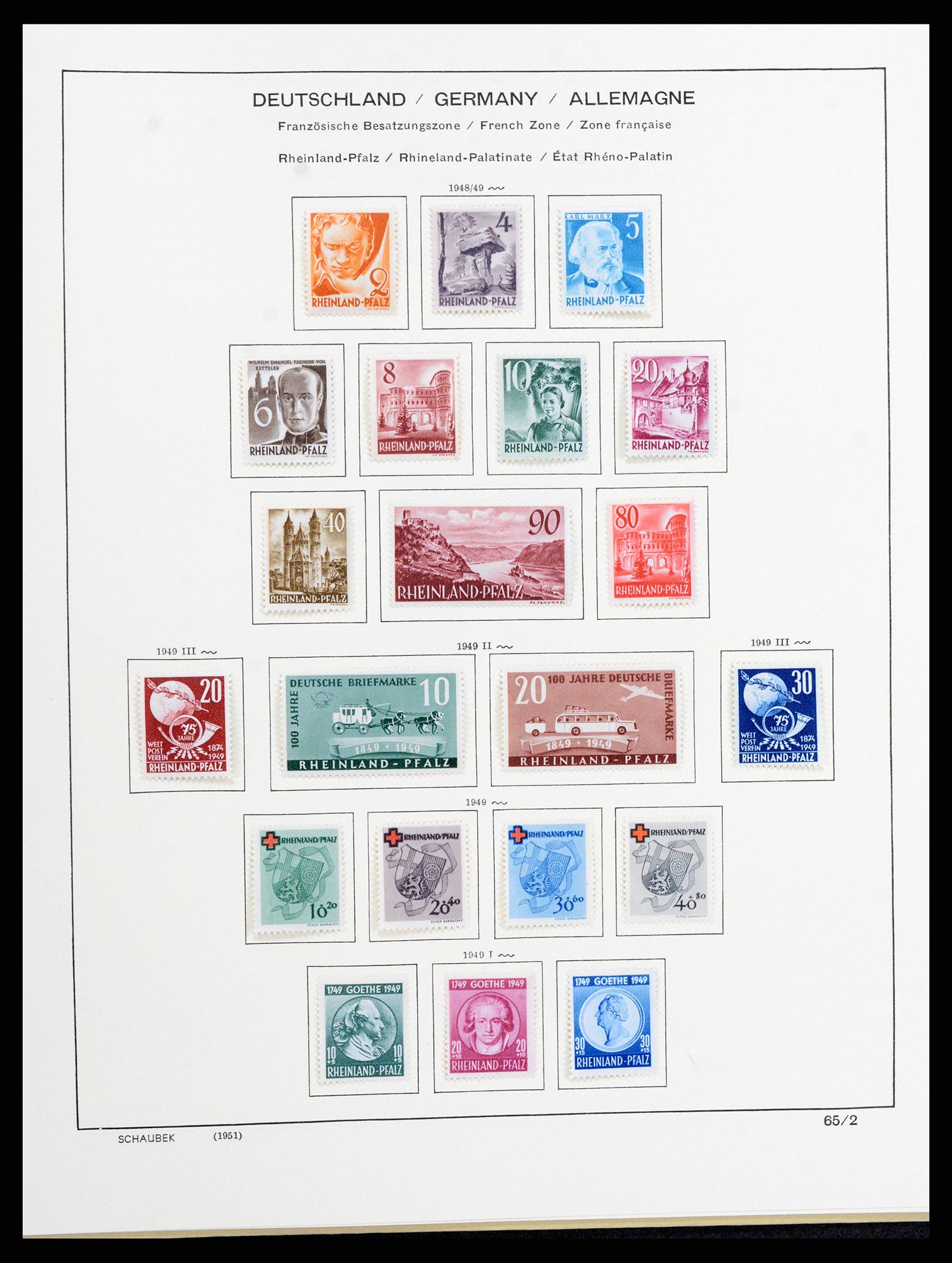 37645 066 - Postzegelverzameling 37645 Duitse Zones 1945-1949.