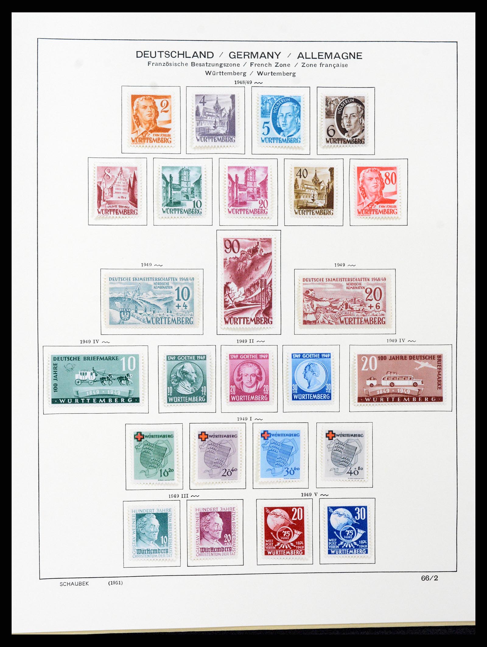 37645 070 - Stamp collection 37645 German Zones 1945-1949.