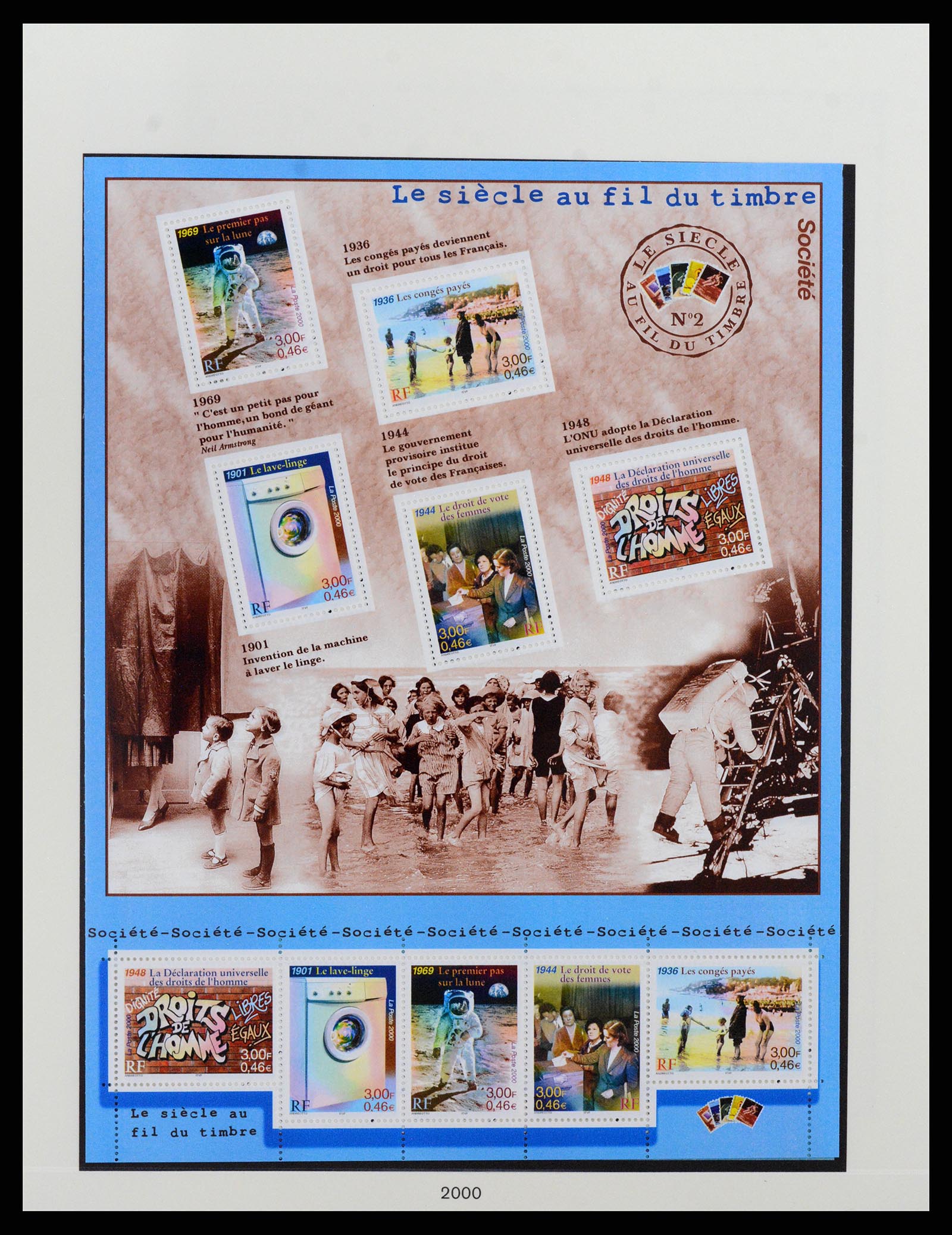 37647 253 - Postzegelverzameling 37647 Frankrijk 1945-20002.