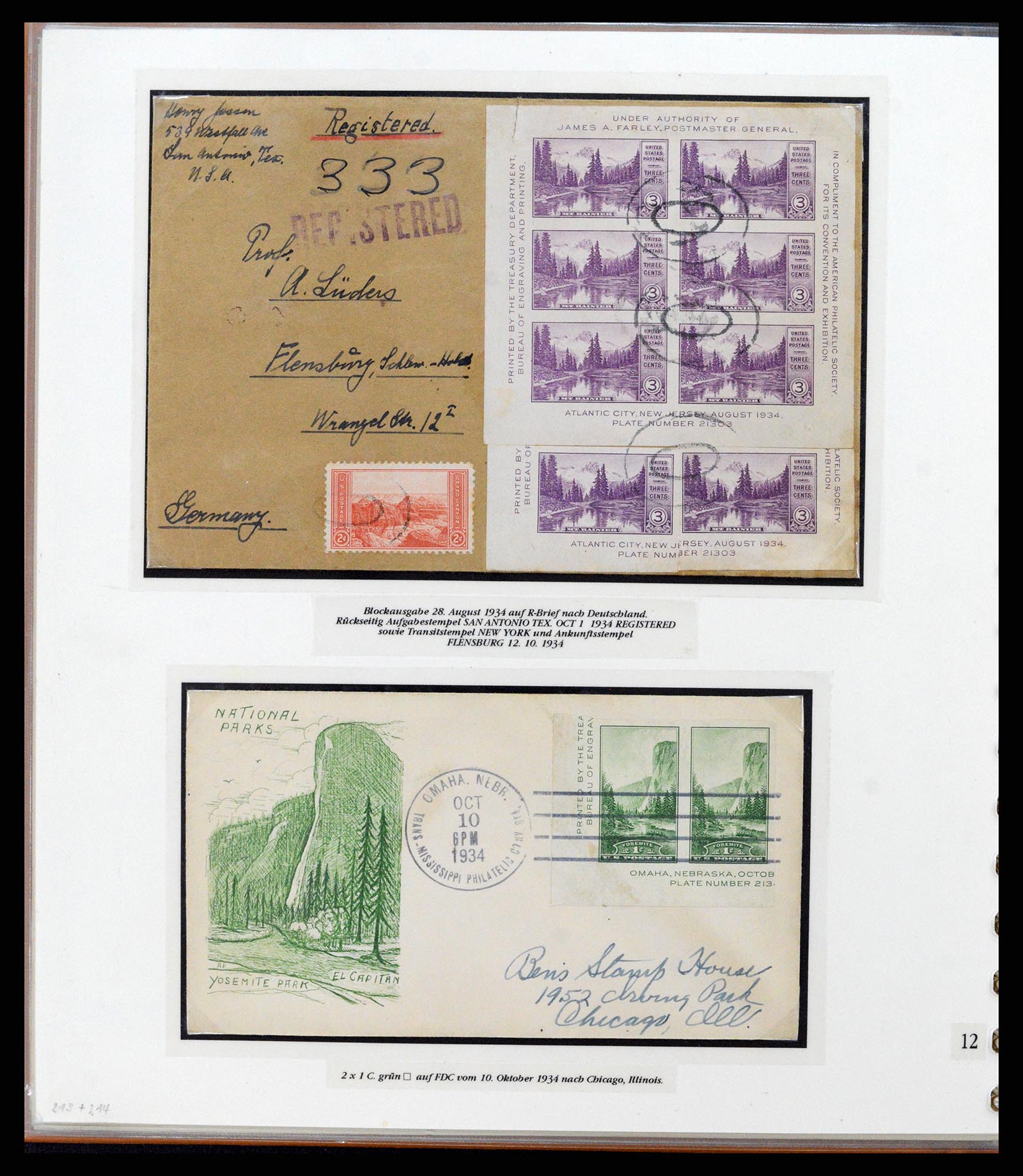 37653 081 - Stamp collection 37653 USA 1870-1954.