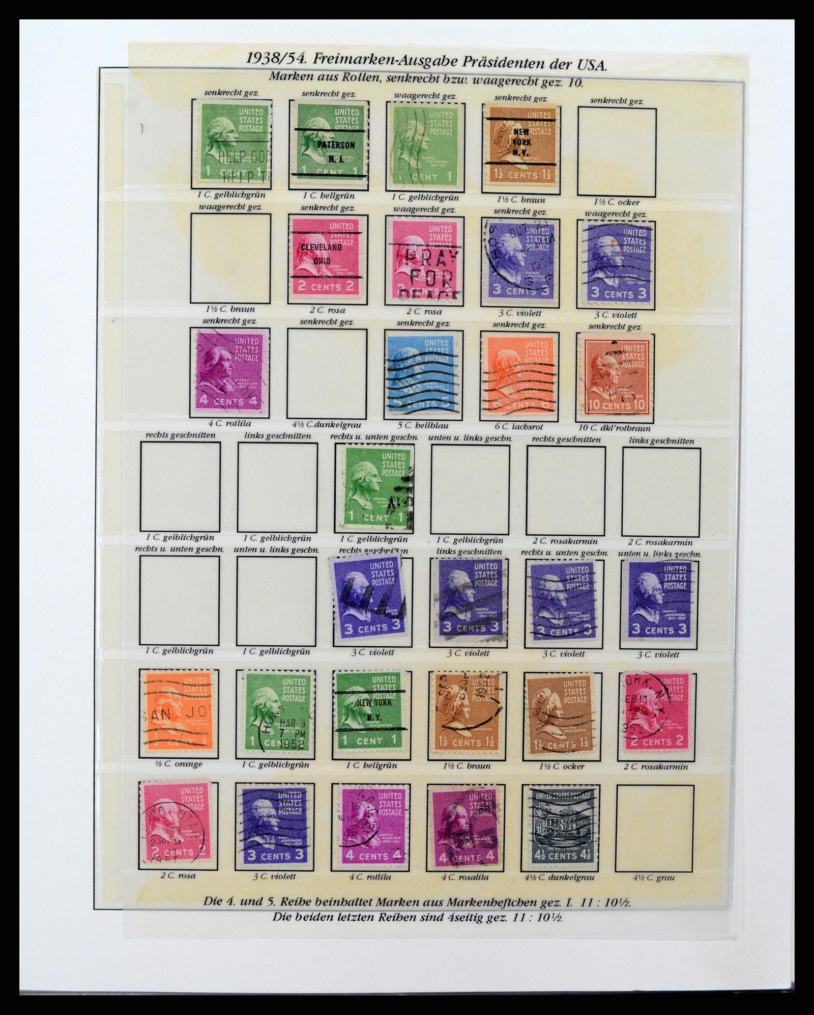 37653 093 - Stamp collection 37653 USA 1870-1954.