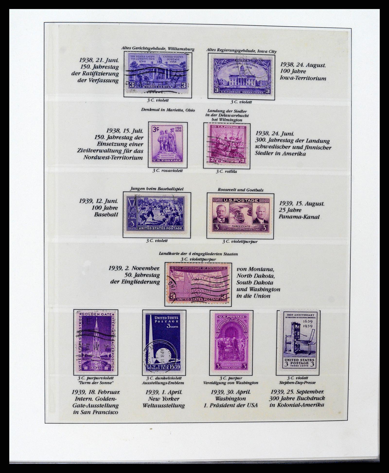 37653 096 - Stamp collection 37653 USA 1870-1954.