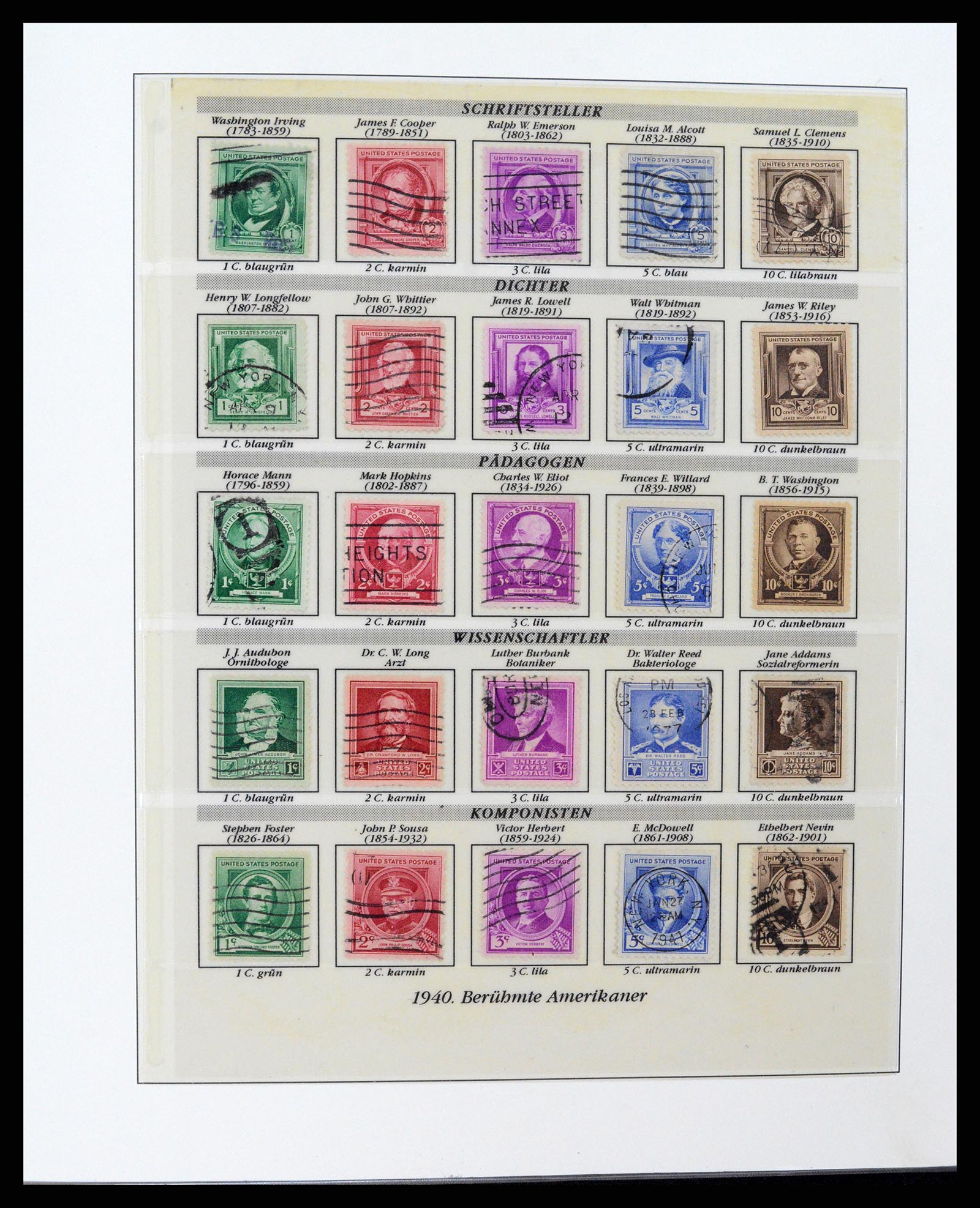 37653 098 - Stamp collection 37653 USA 1870-1954.