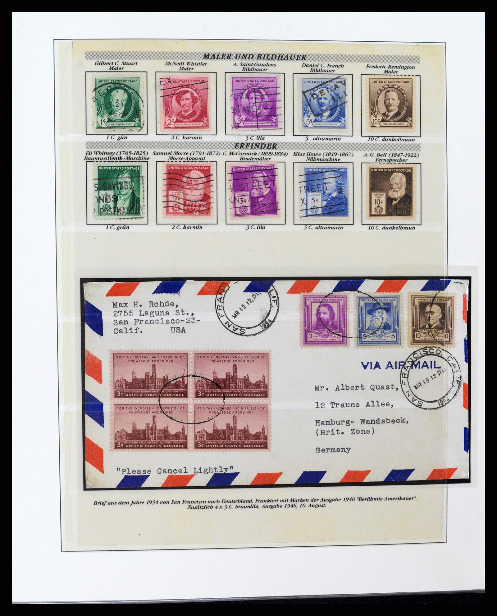 37653 100 - Stamp collection 37653 USA 1870-1954.