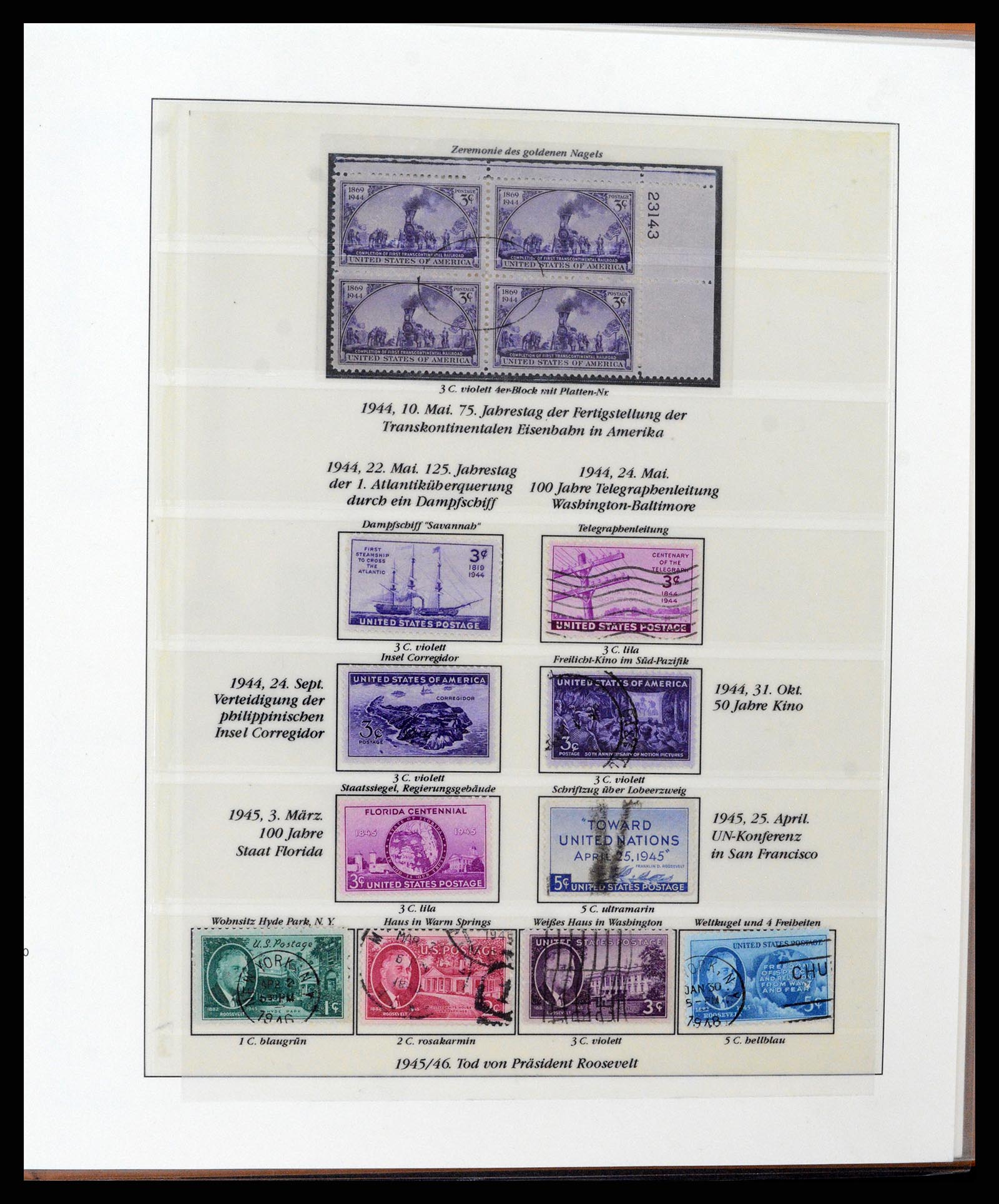 37653 109 - Stamp collection 37653 USA 1870-1954.