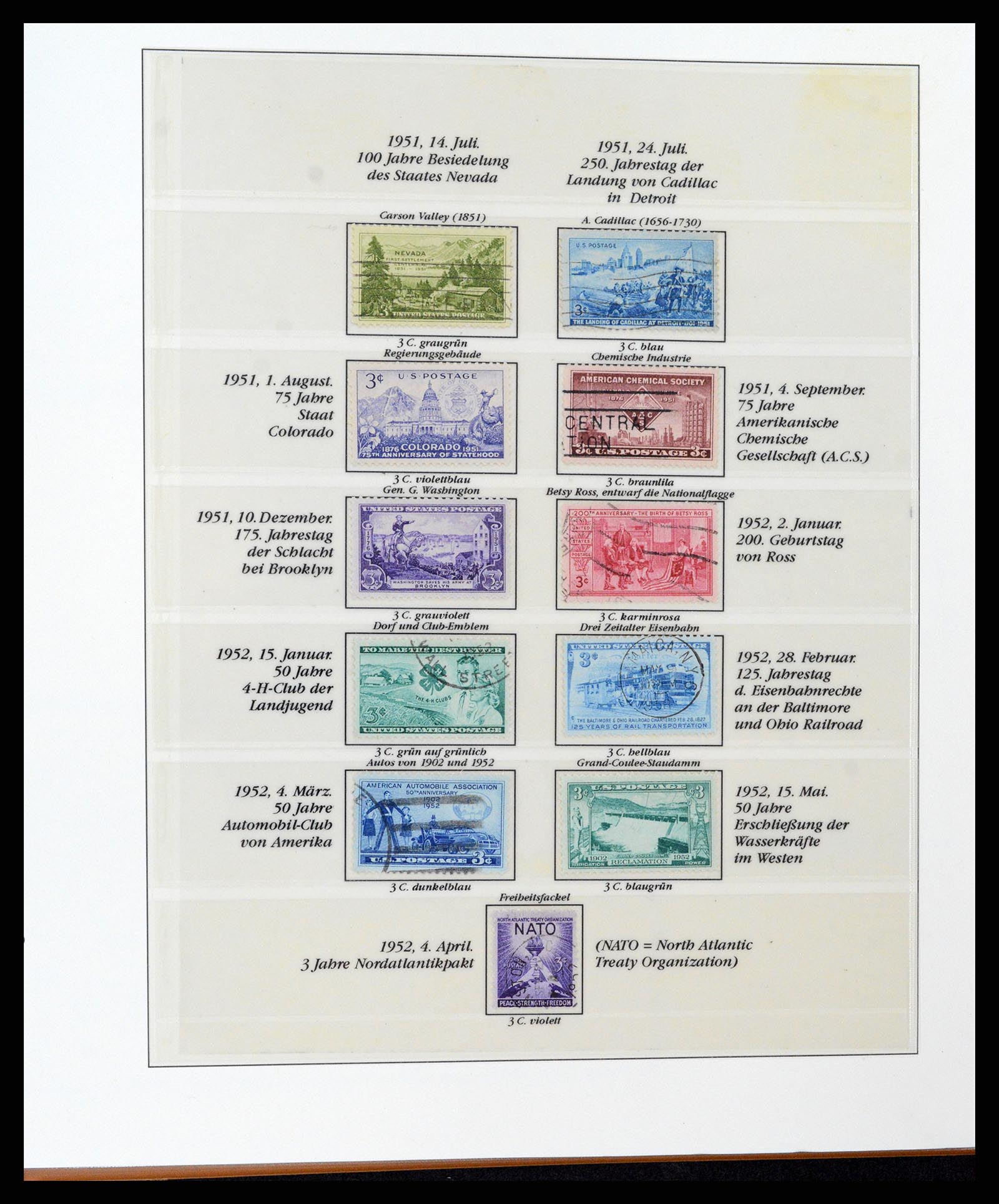 37653 124 - Stamp collection 37653 USA 1870-1954.