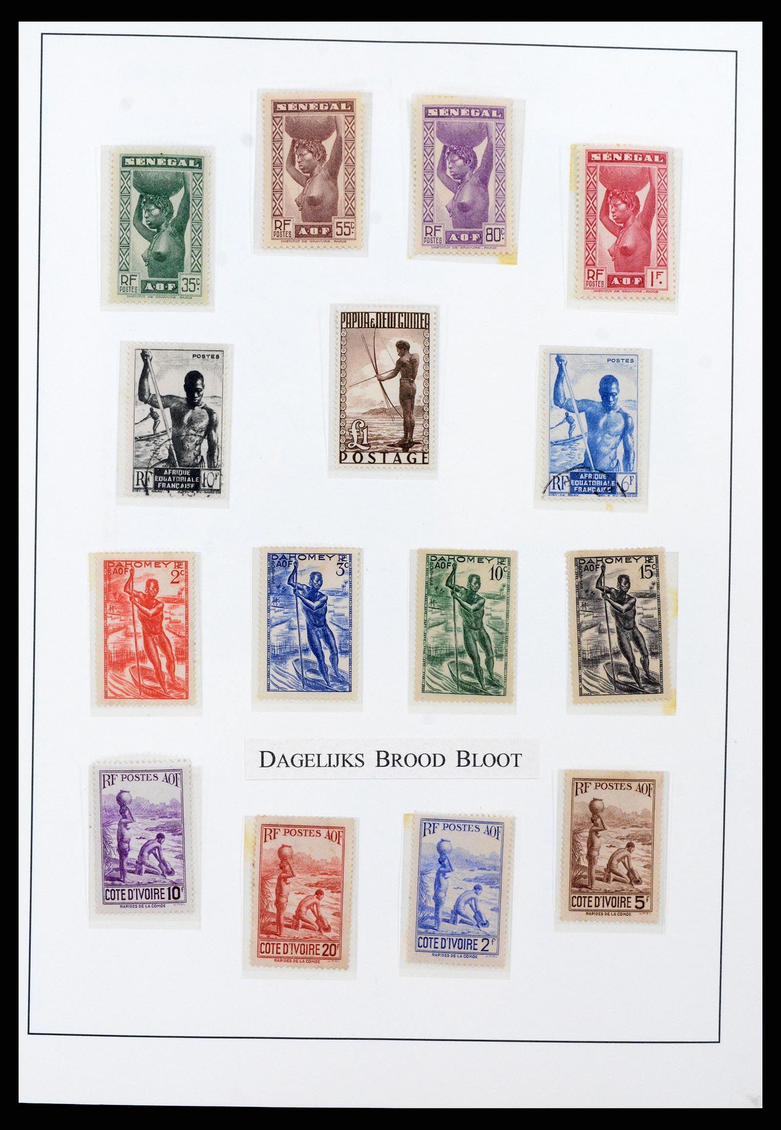 37656 002 - Postzegelverzameling 37656 Motief bloot 1900-1960.