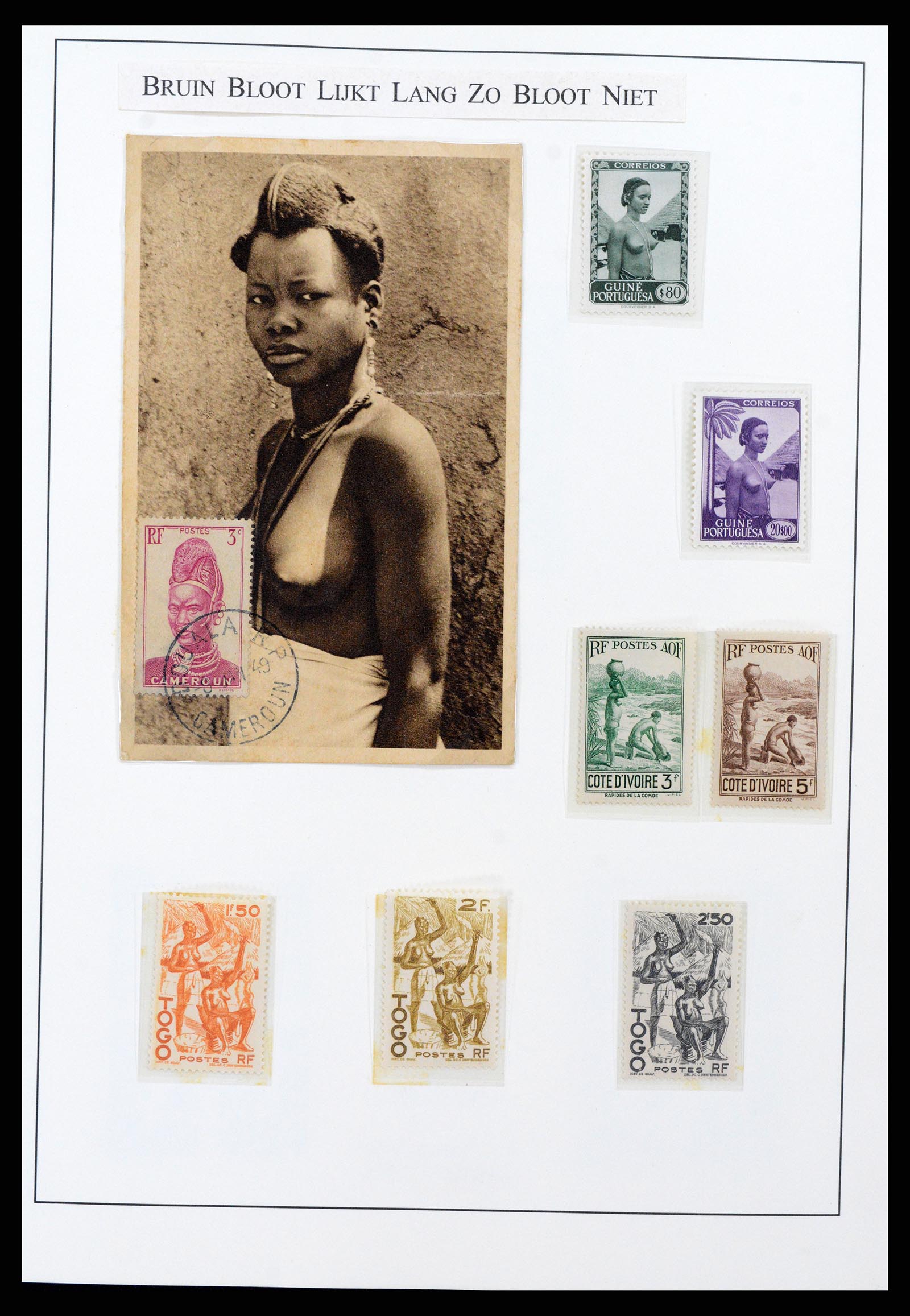 37656 003 - Postzegelverzameling 37656 Motief bloot 1900-1960.