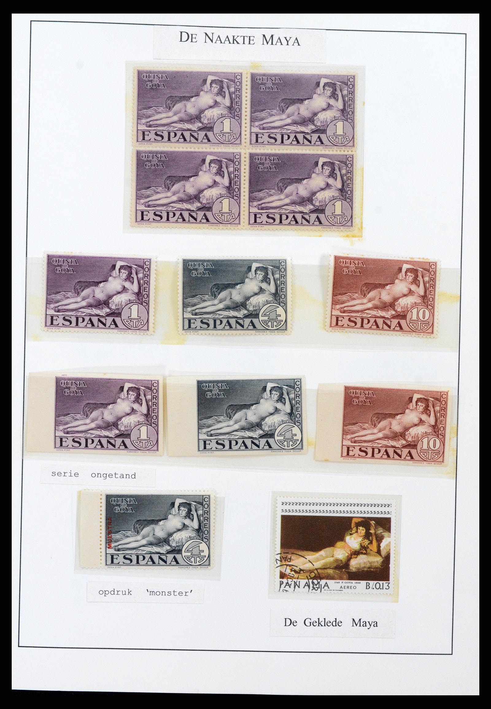 37656 006 - Postzegelverzameling 37656 Motief bloot 1900-1960.