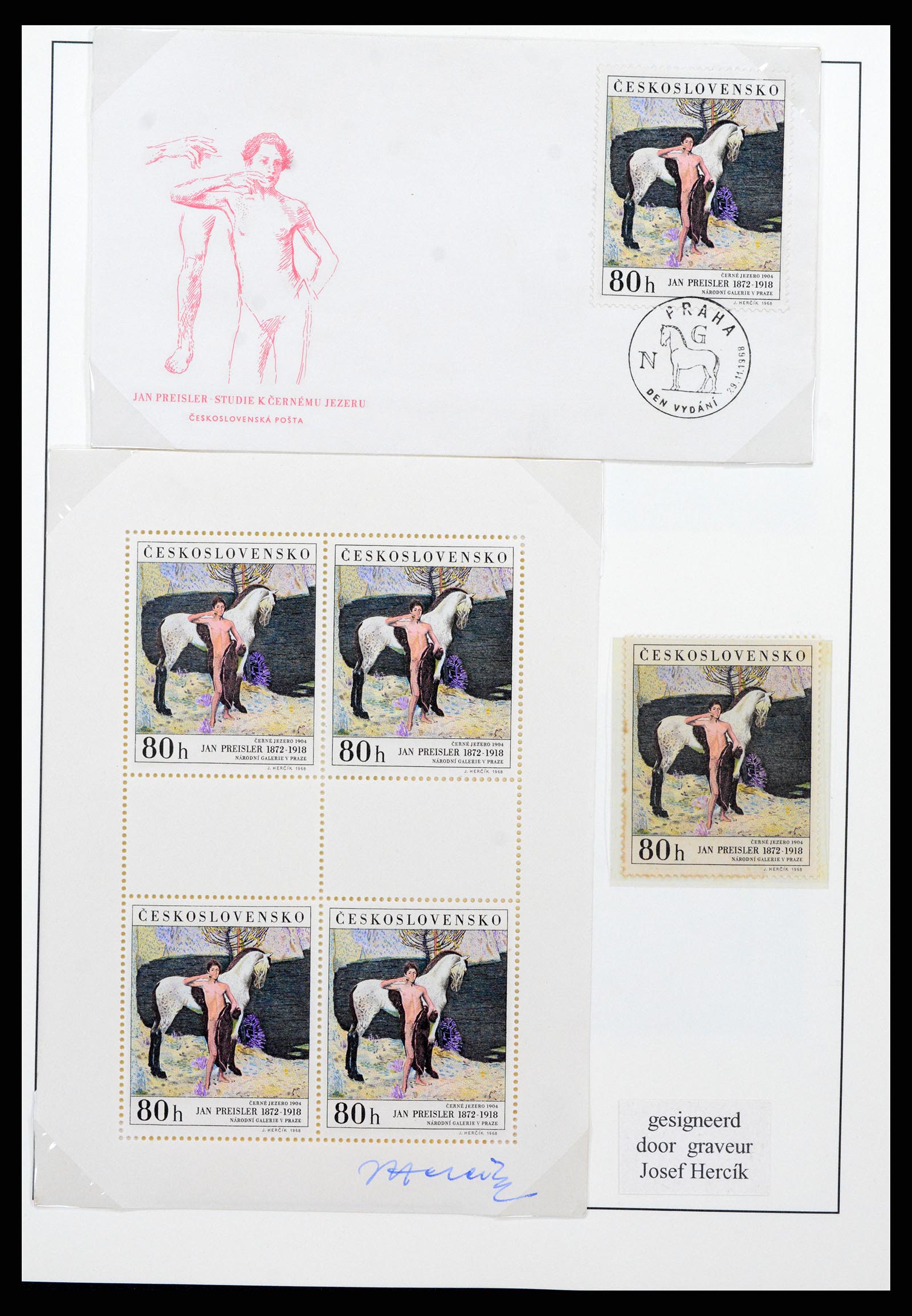 37656 007 - Postzegelverzameling 37656 Motief bloot 1900-1960.