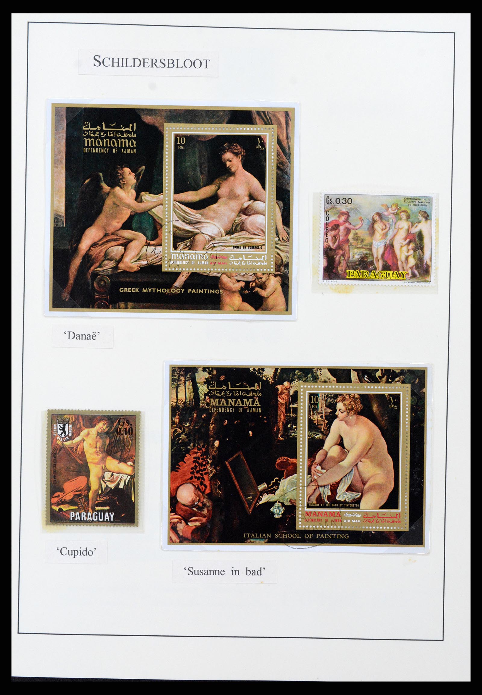 37656 008 - Postzegelverzameling 37656 Motief bloot 1900-1960.